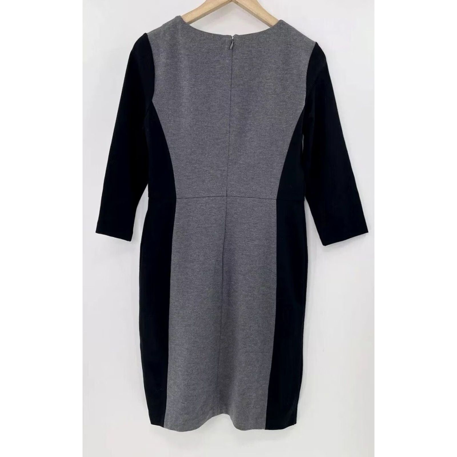 Talbots Talbots Women’s Black & Gray Color Block Career Sheath Dress 4P Size S / US 4 / IT 40 - 2 Thumbnail