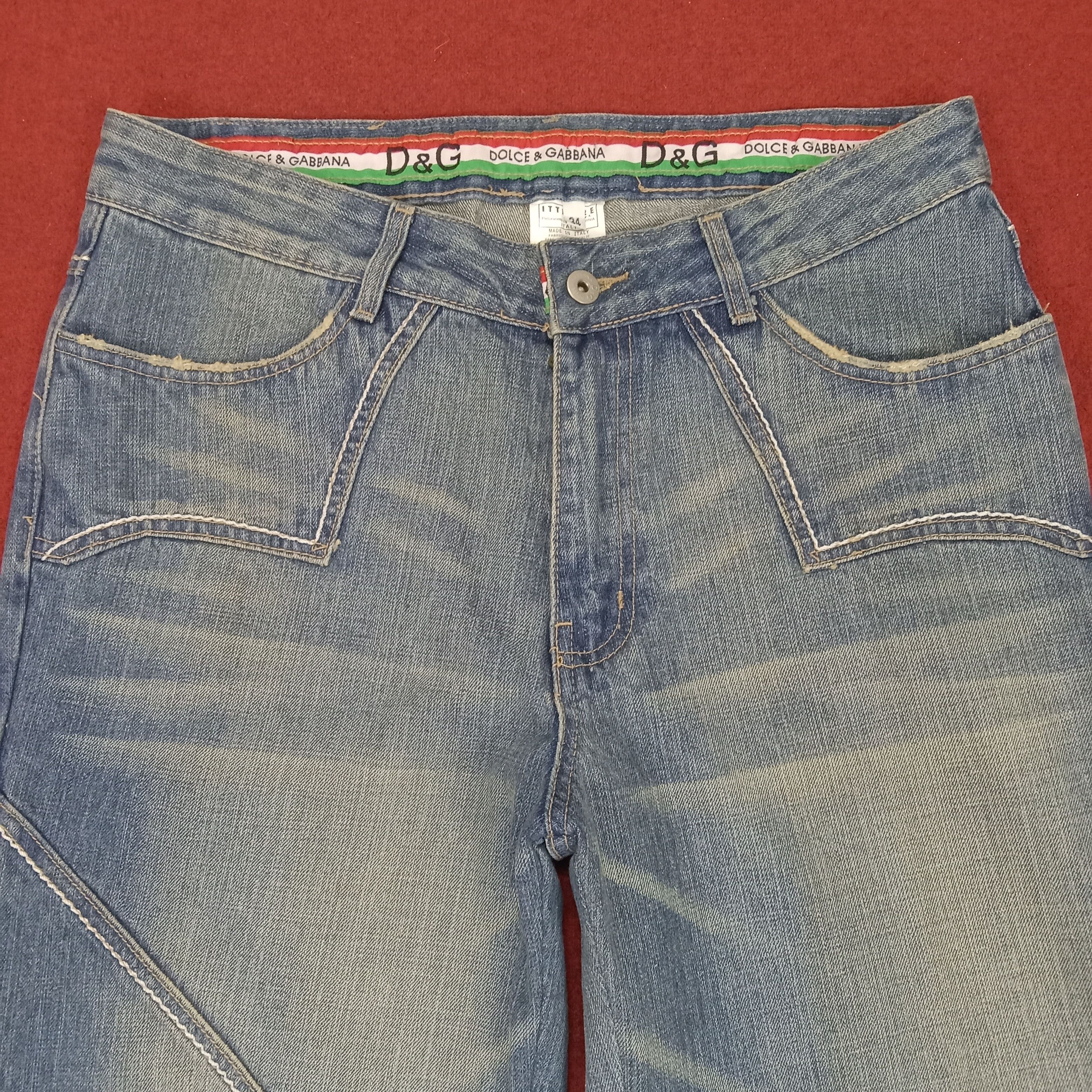 Dolce & Gabbana × Vintage Dolce & Gabbana Fashion Style Streetwear Distressed Jeans Size US 33 - 2 Thumbnail