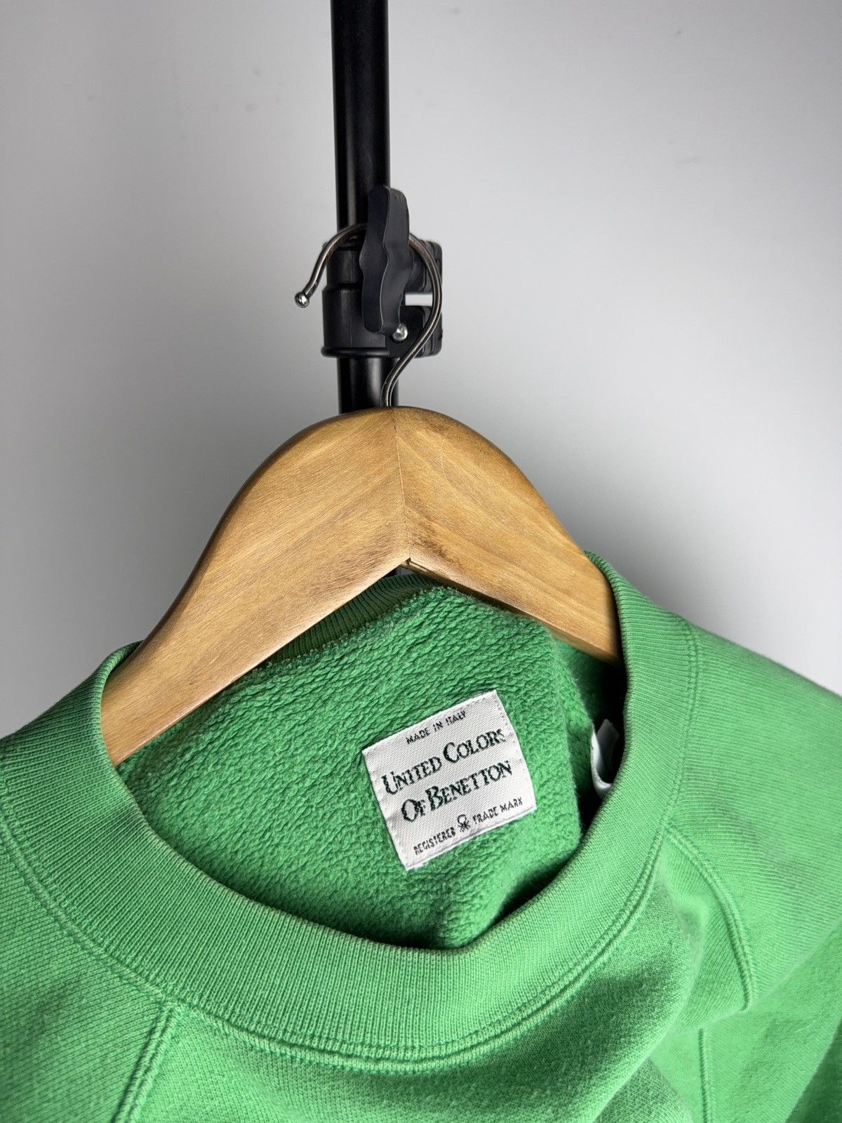 United Colors Of Benetton 80s United Colors of Benetton Green Embroidered Sweatshirt Size US S / EU 44-46 / 1 - 7 Thumbnail
