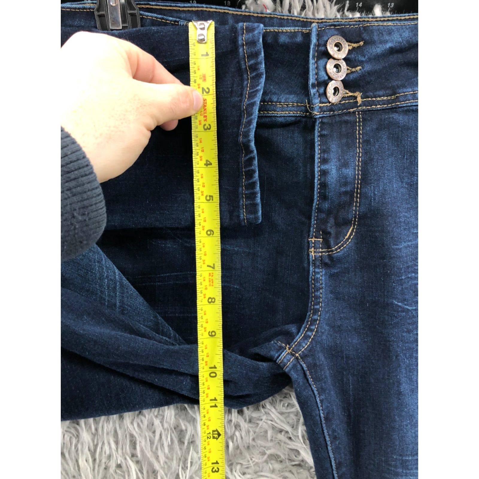 Vintage GOGO STAR Jeans Skinny Size 15 Juniors Womens Medium Wash Blue Size 36" / US 14 / IT 50 - 5 Thumbnail