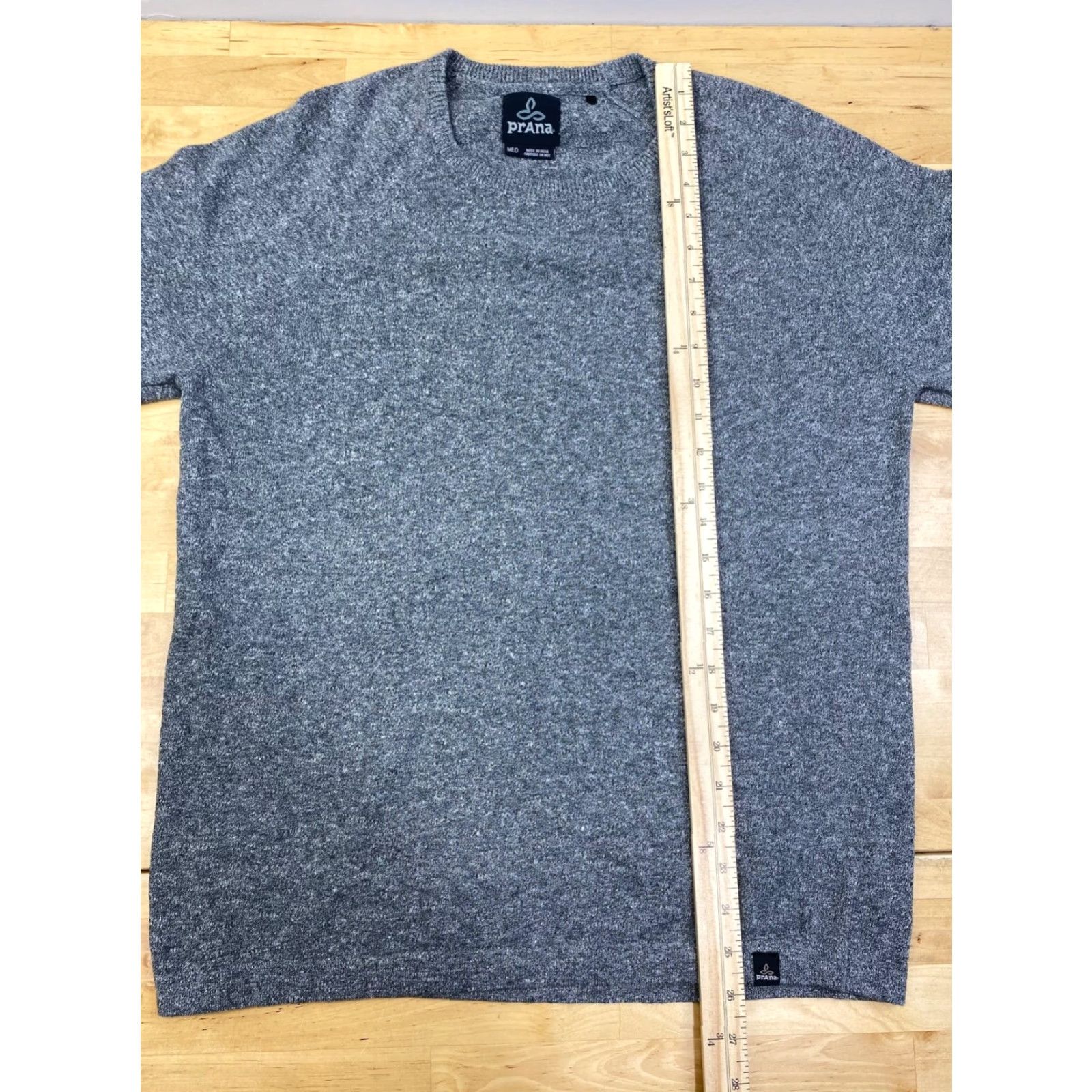 Prana prAna Kaola Crew Sweater Mens M Gray Casual Travel Outdoor Pullover 10039 Size US M / EU 48-50 / 2 - 3 Thumbnail