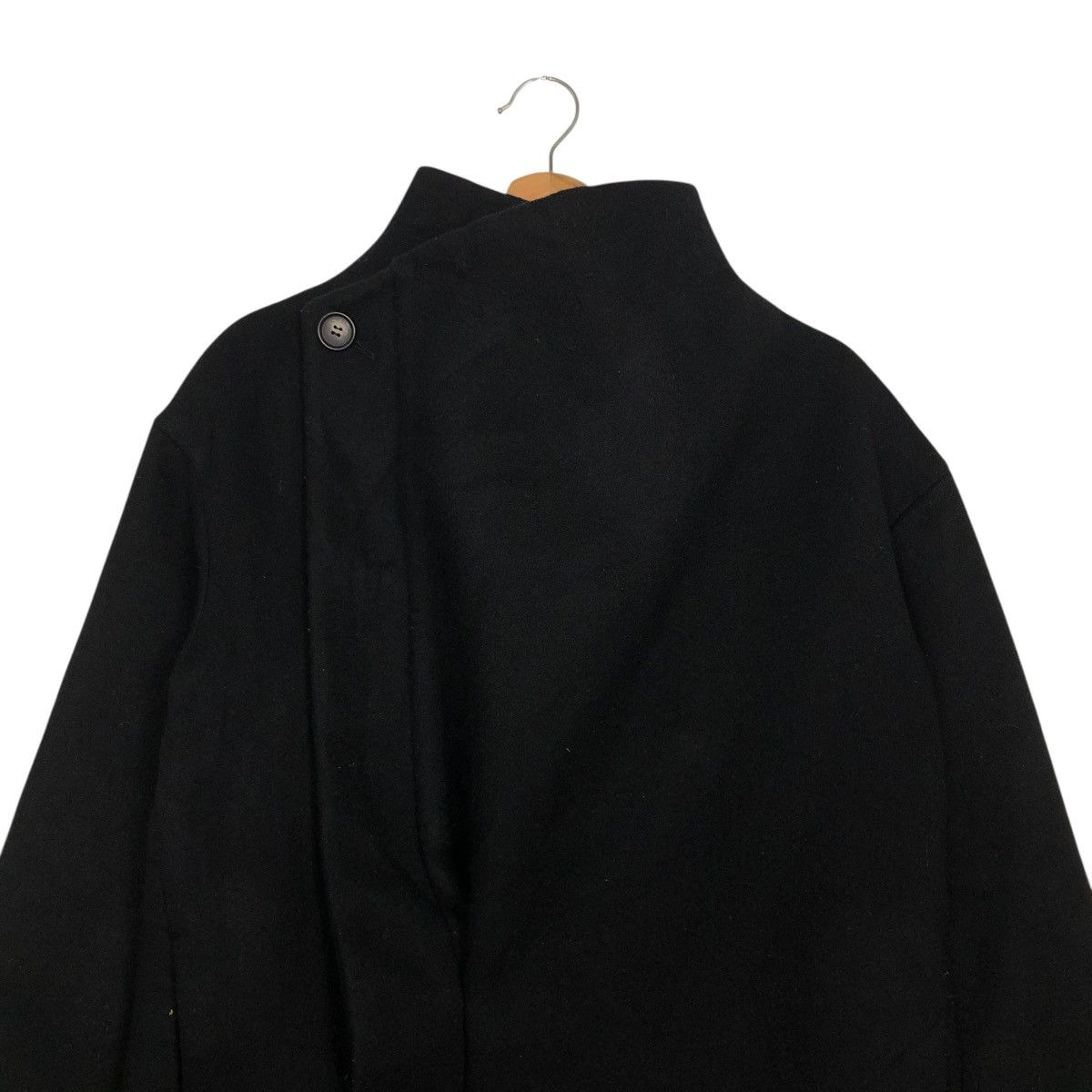 🔥RICH BLACK DOUBLE BREAST LAYER DESIGN LONG WOOL CHALAYAN