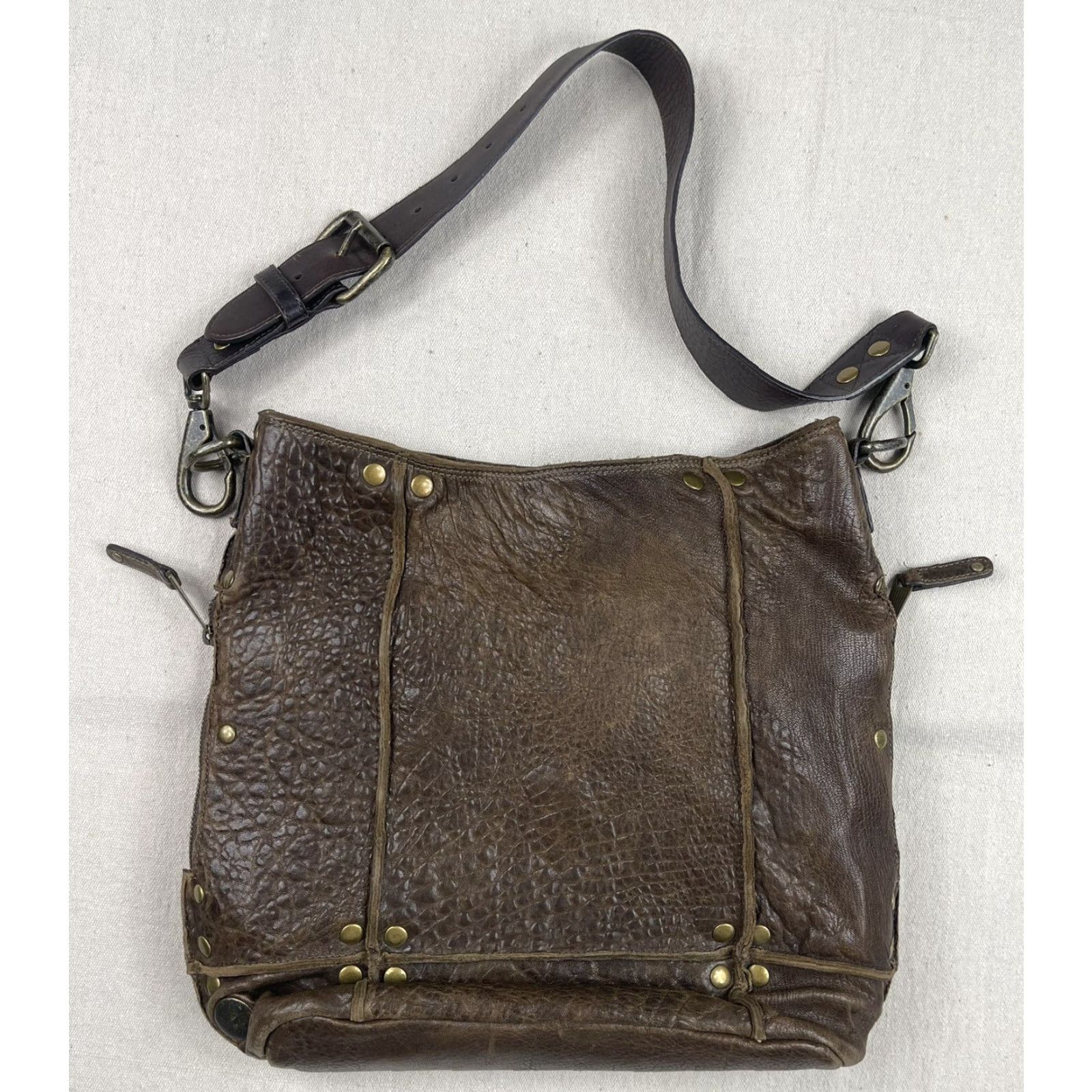 Vintage VINTAGE Will Leather Goods Leather Messenger Bag Shoulder Strap Satchel Medium Brown 15x14 Womens Size ONE SIZE - 3 Thumbnail