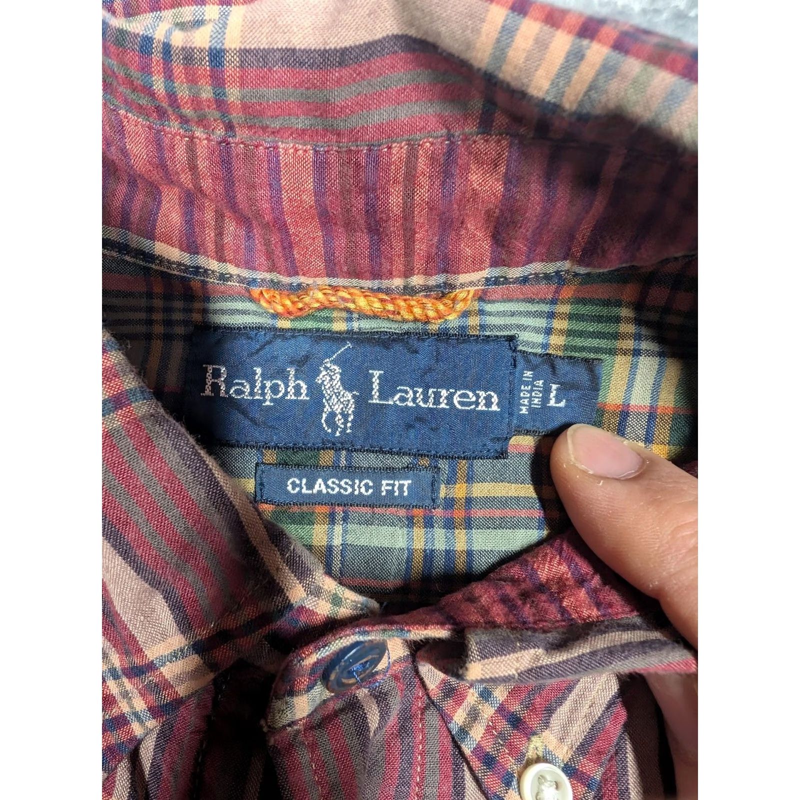 Ralph Lauren Ralph Lauren Shirt Mens L Red Plaid Classic Fit Long Sleeve Button-Down Pony Size US L / EU 52-54 / 3 - 5 Thumbnail
