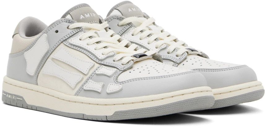 Amiri o1mle0426 Skelton Low-Top Sneakers in Gray Size US 8 / EU 41 - 4 Thumbnail