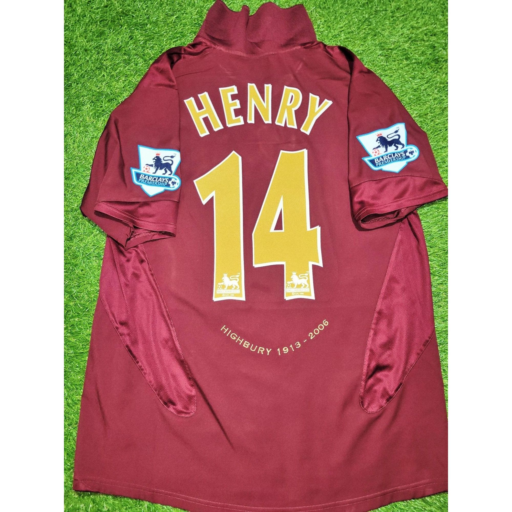 Nike Henry Arsenal 2005 2006 HIGHBURY LAST GAME Soccer Jersey M Size US M / EU 48-50 / 2 - 1 Thumbnail