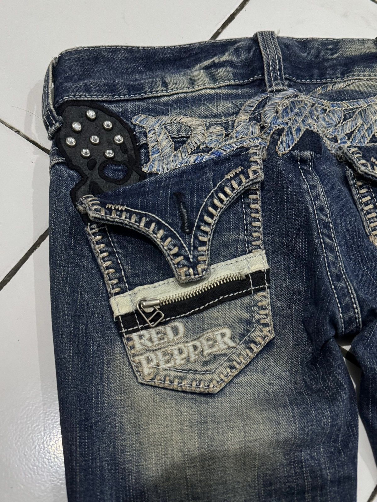 Hysteric Glamour Y2k Red Peppers skull studded ifsixwasnine bootcut jeans Size US 29 - 6 Thumbnail