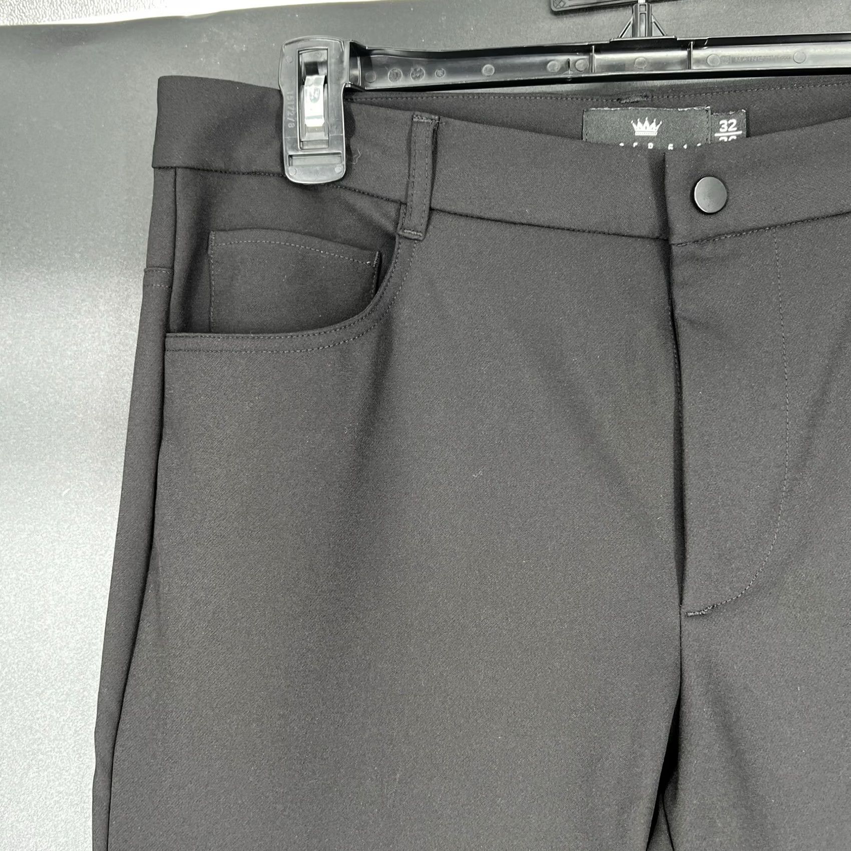 Vintage Under 5'10 Mens Performance Tech Golf Pants Black Solid Stretch Chino 32x26 Size US 32 / EU 48 - 3 Thumbnail