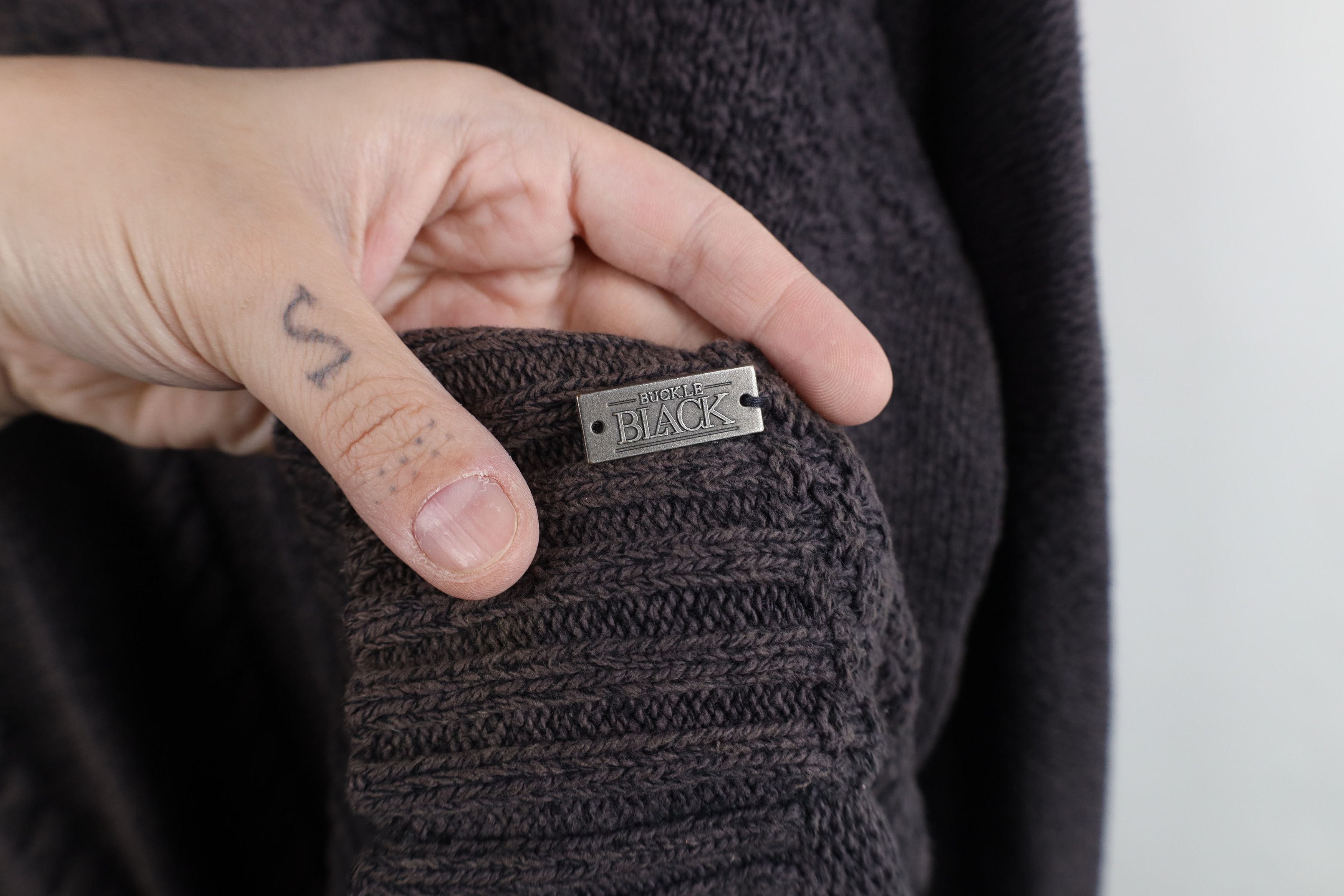Vintage Buckle BKE Chunky Fisherman Cable Knit Henley Sweater Gray Size US XXL / EU 58 / 5 - 4 Thumbnail