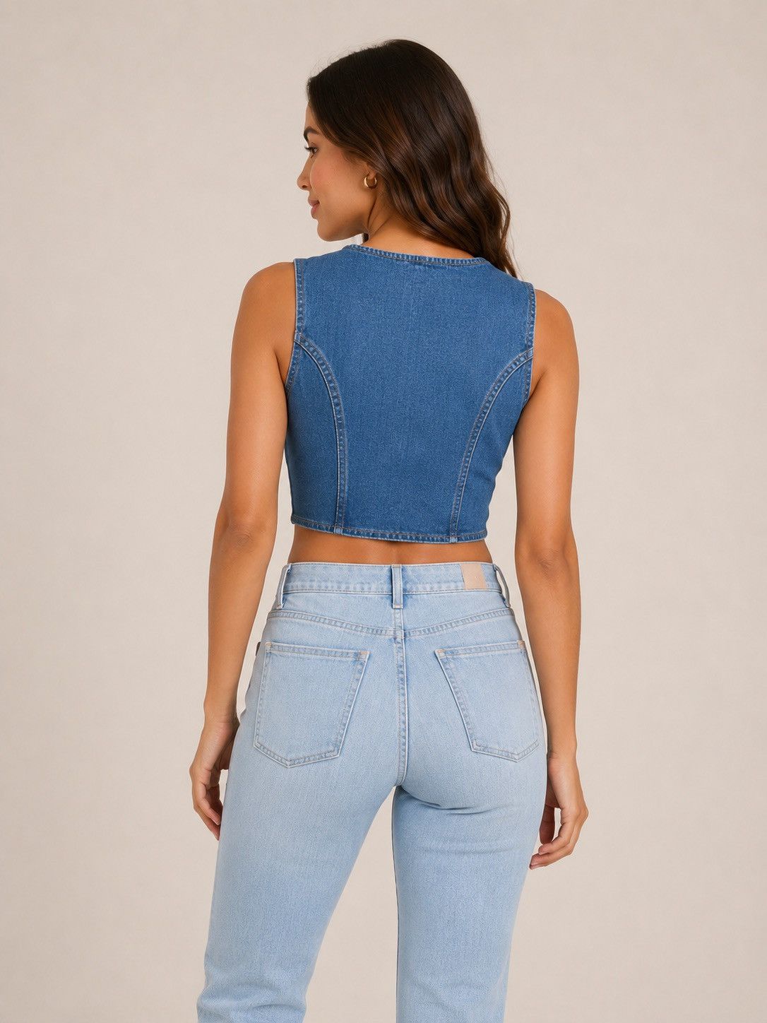Other 🎉LAST PIECE🎉HOUSE OF HARLOW Square Neck Denim Corset Top Size M / US 6-8 / IT 42-44 - 5 Thumbnail