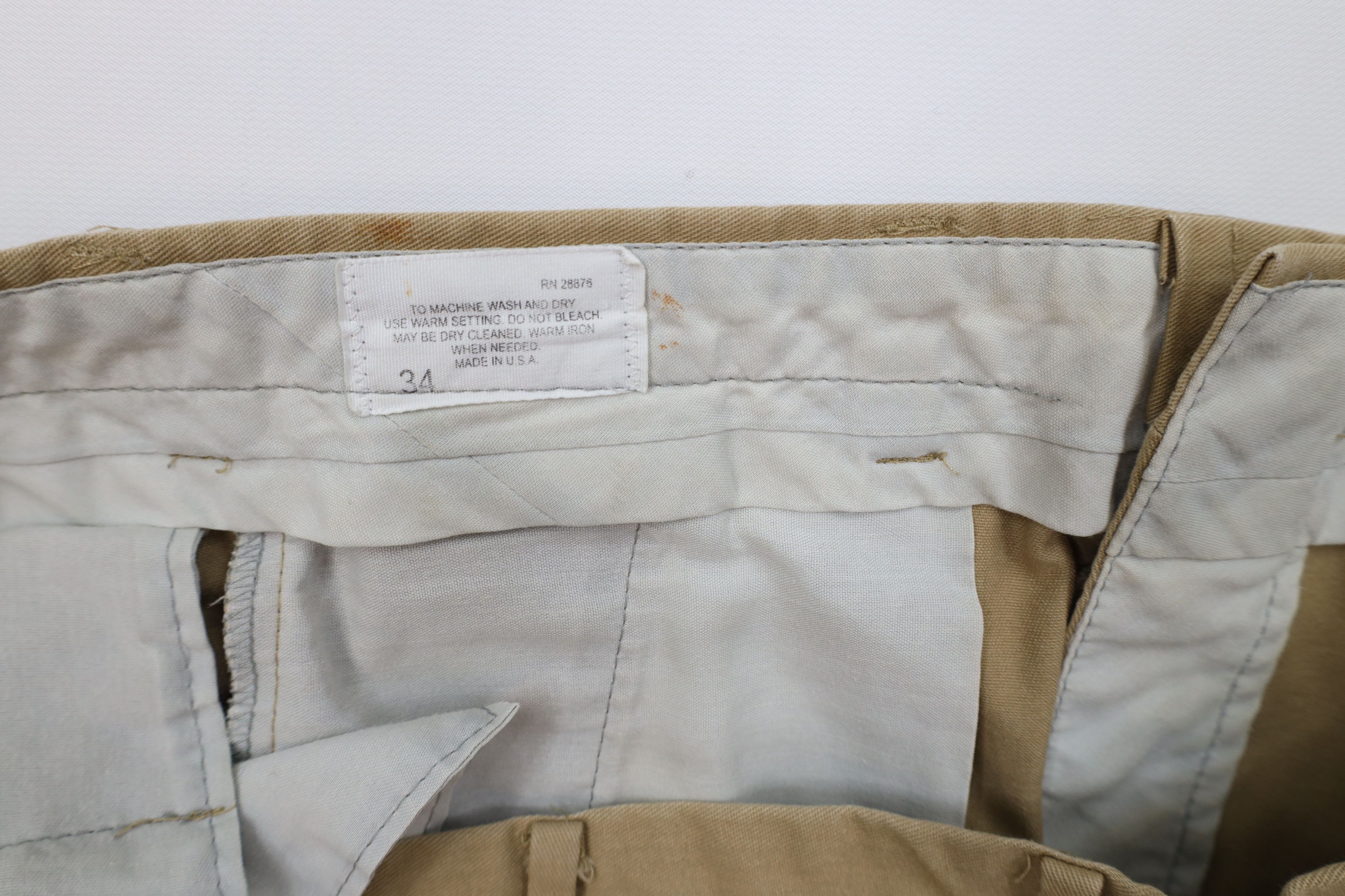 Vintage Vintage 70s Streetwear Bootcut Pleated Chino Pants Khaki USA Size US 32 / EU 48 - 8 Thumbnail