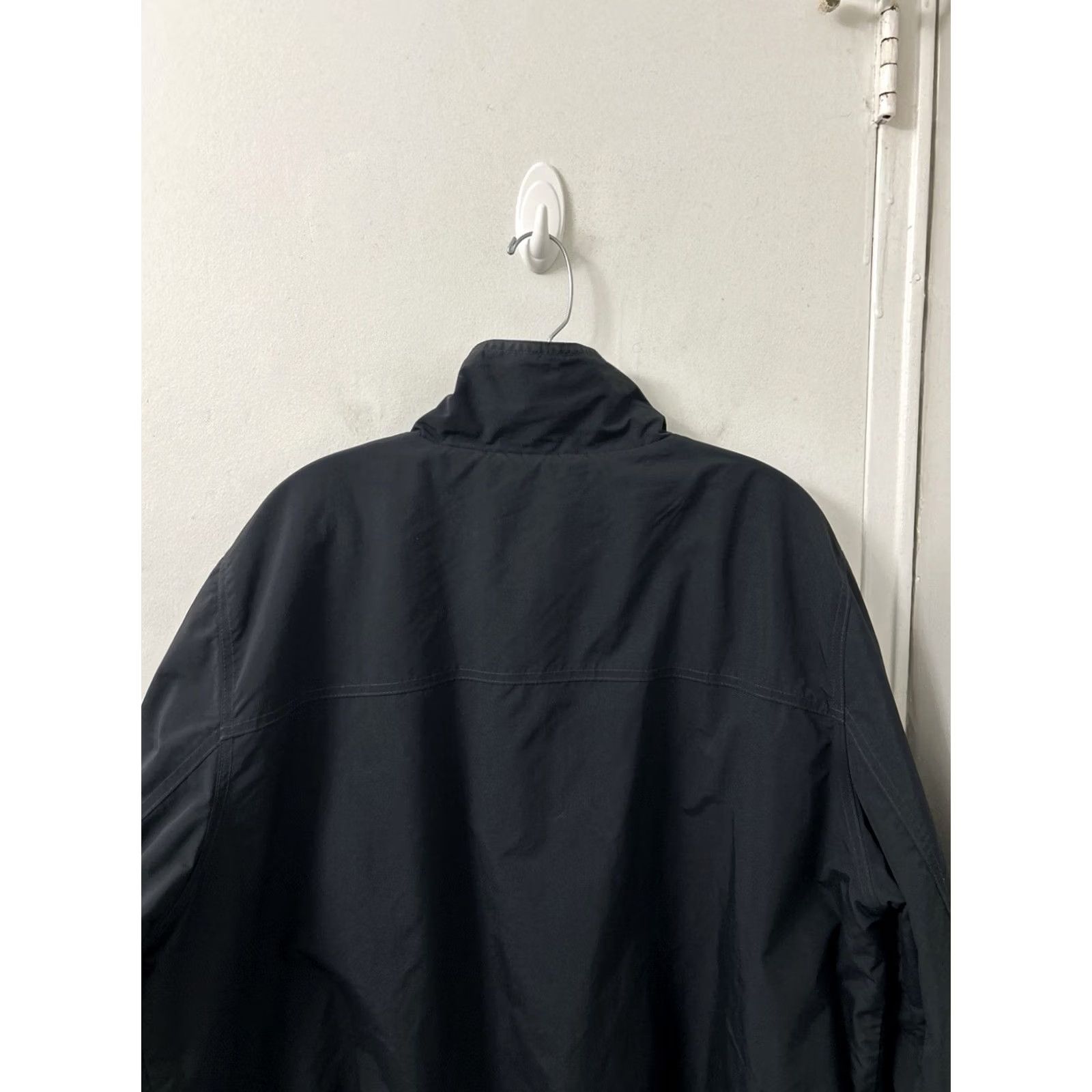 Vintage LL Bean Warm-Up Jacket Mens XL Black Fleece Lined Nylon Full Zip Windbreaker L/S Size US XL / EU 56 / 4 - 7 Thumbnail
