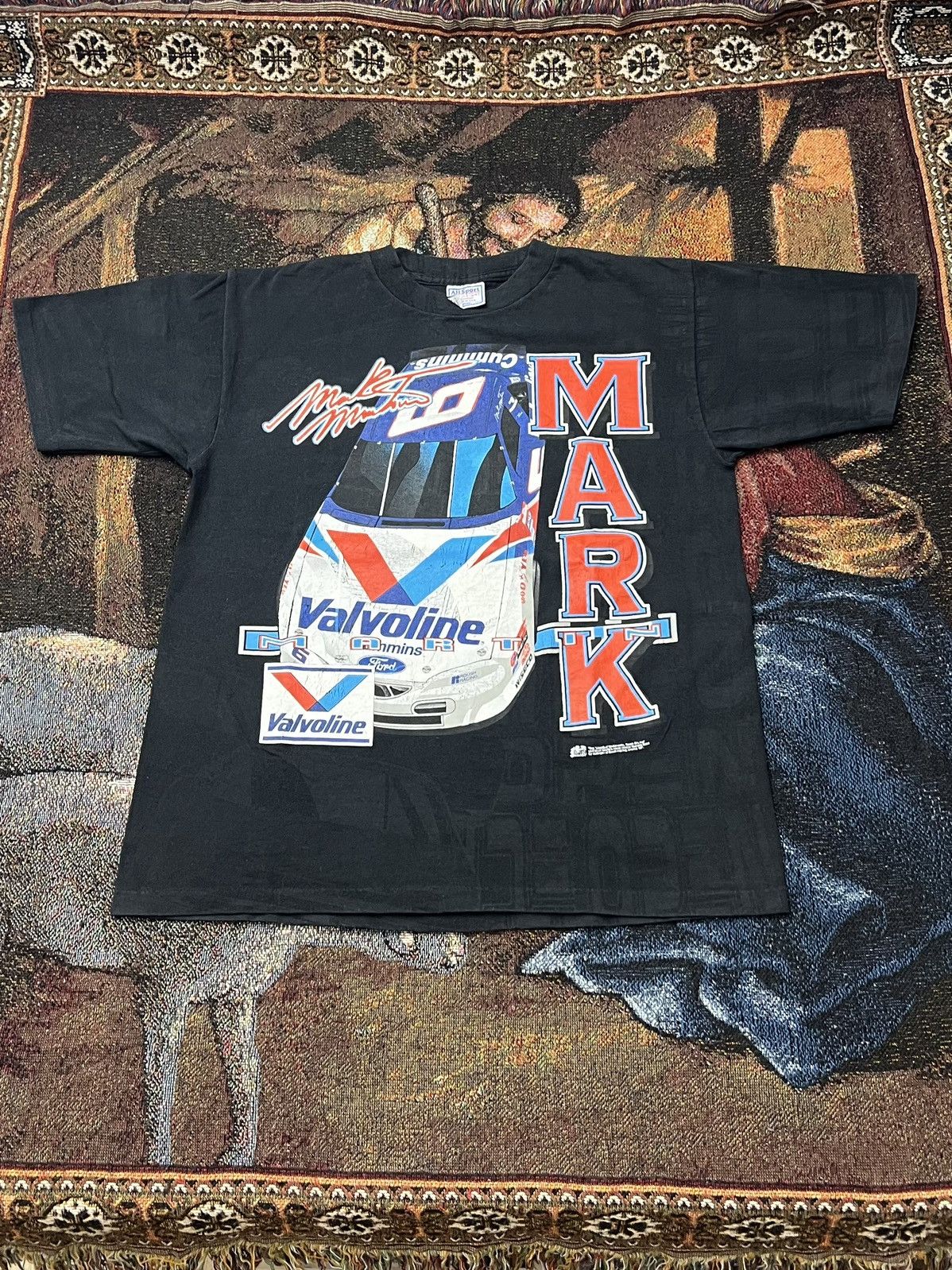 NASCAR Vintage NASCAR Mark Martin Valvoline Tonal AOP Tee Size US L / EU 52-54 / 3 - 2 Thumbnail