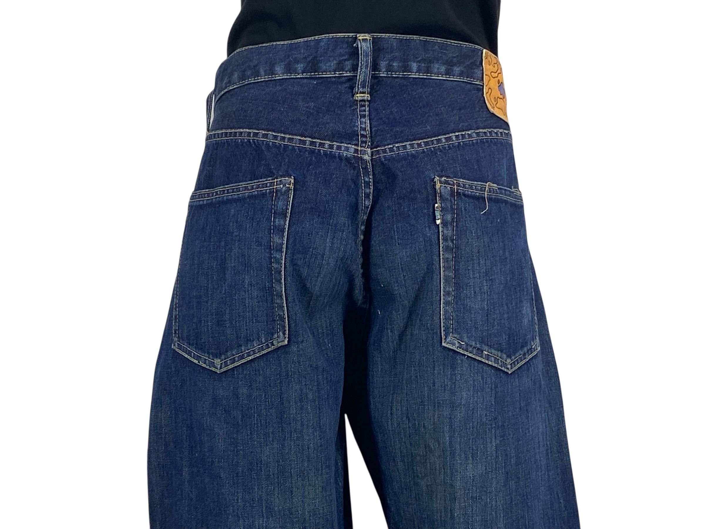 Other Bleach Go Like Selvedge Denim Jeans Baggy Jeans Pants Size US 34 / EU 50 - 5 Thumbnail