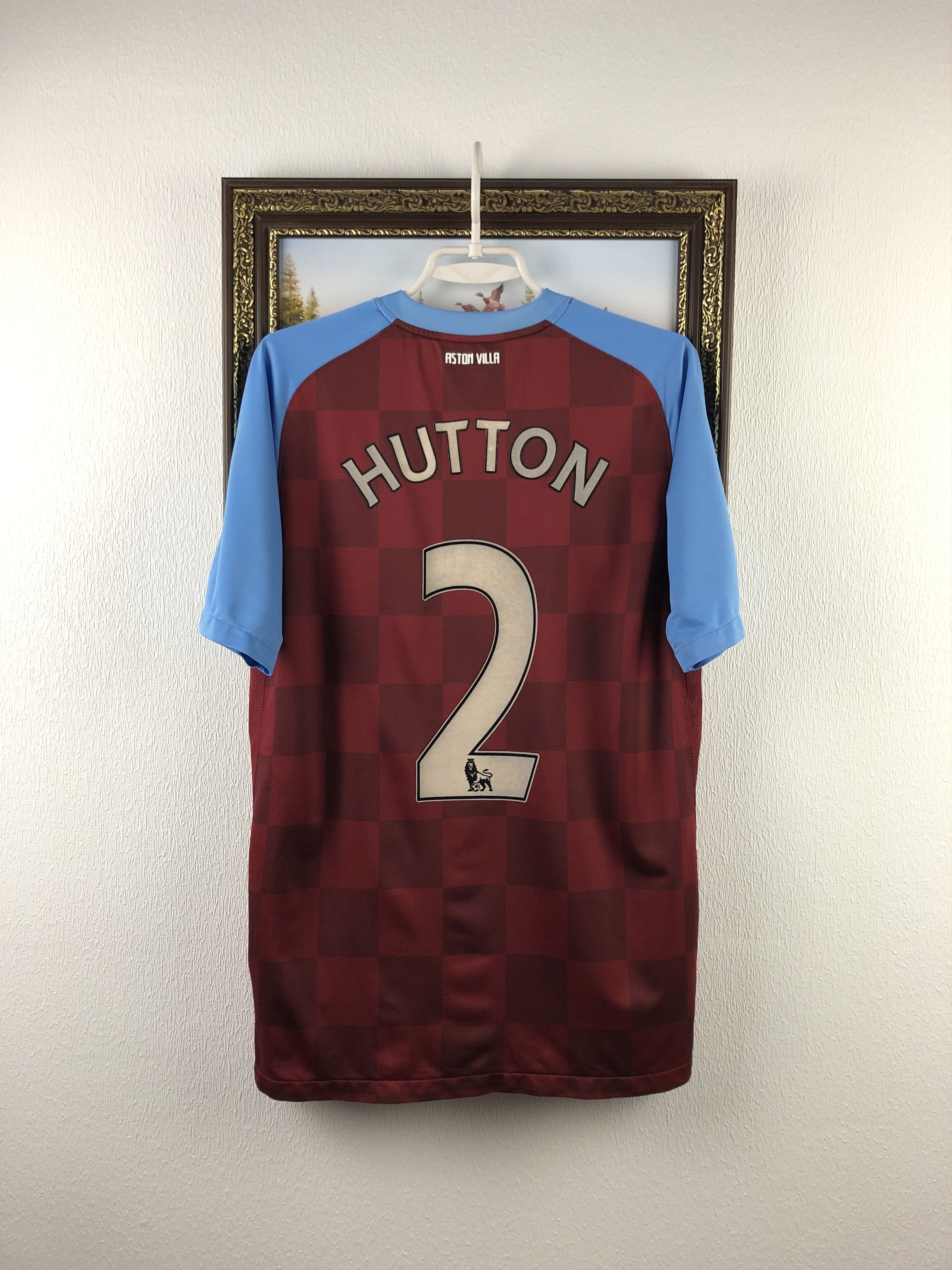 Nike Aston Villa football shirt 2011 Soccer #2 Hutton Nike Jersey Size US M / EU 48-50 / 2 - 1 Thumbnail