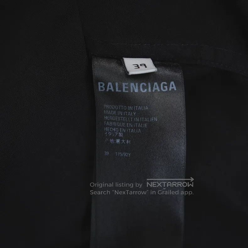 Balenciaga Balenciaga size 39 Black Silk Short Sleeve Shirt Size US M / EU 48-50 / 2 - 5 Thumbnail