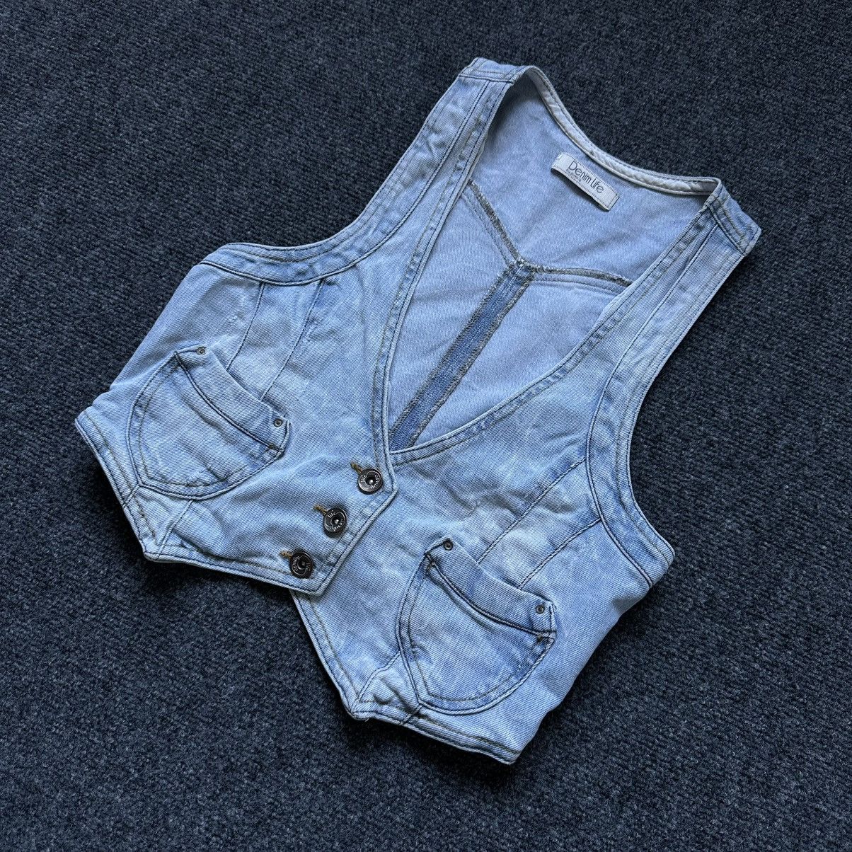 Hypebeast VTG Women’s Denim Vest By Pimkie Size M Y2K 00s USA Hype Size M / US 6-8 / IT 42-44 - 1 Thumbnail