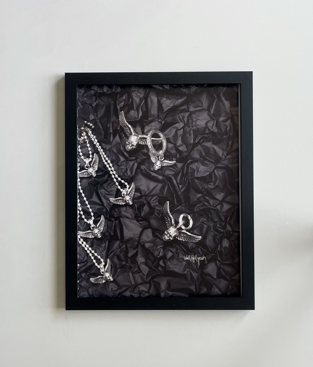 Chrome Hearts Chrome Hearts silver flying skulls photo Poster framed 9x11 Size ONE SIZE - 1 Thumbnail