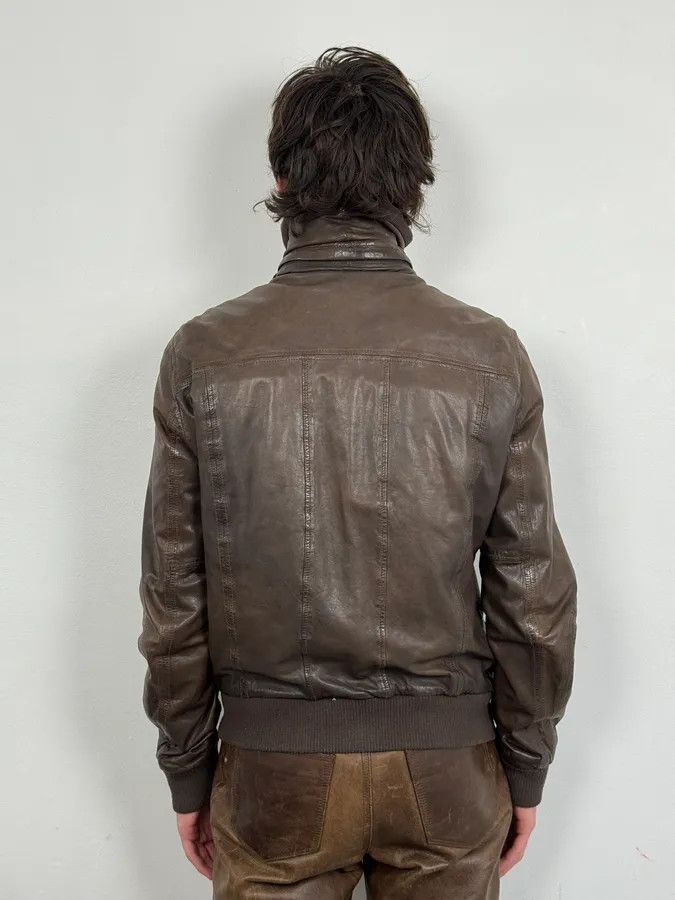 Dolce & Gabbana 2000s Dolce & Gabbana Brown Premium Biker Leather Jacket Size US S / EU 44-46 / 1 - 3 Thumbnail