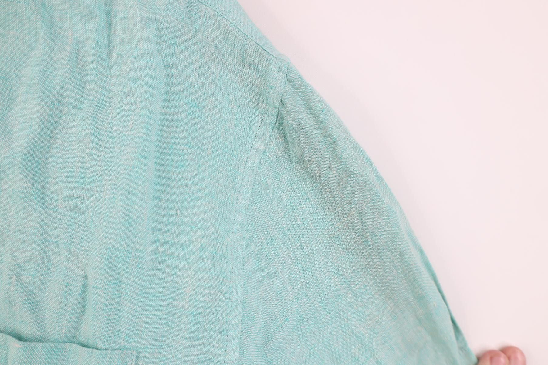 Banana Republic Banana Republic Short Sleeve Collared Button Down Shirt Teal Size US M / EU 48-50 / 2 - 4 Thumbnail