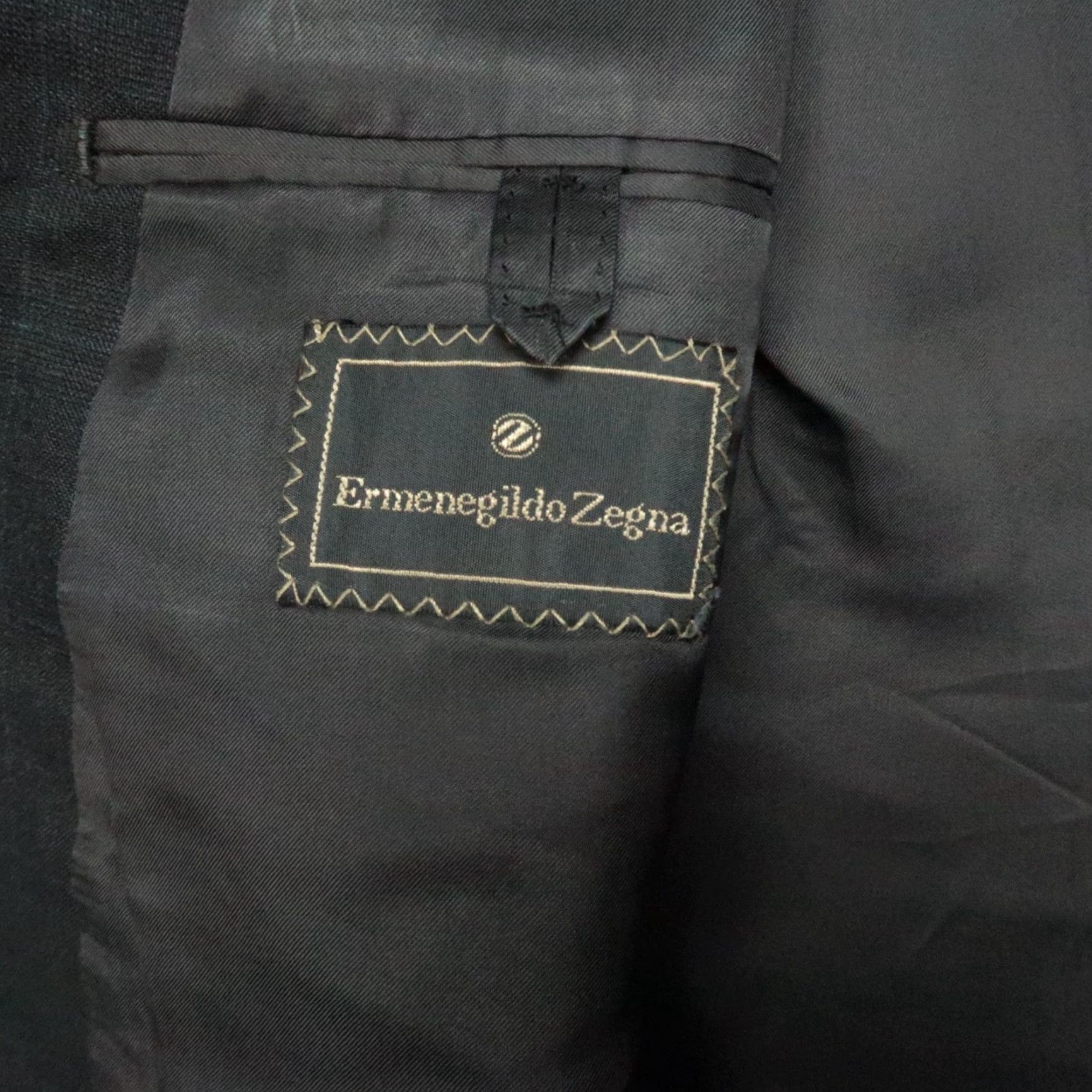 Ermenegildo Zegna Ermenegildo Zegna Blazer Men 48R Gray Plaid Double Breasted Wool 100s Jacket Three-Button Peak Lapel Vintage N/A Size 48R - 4 Thumbnail