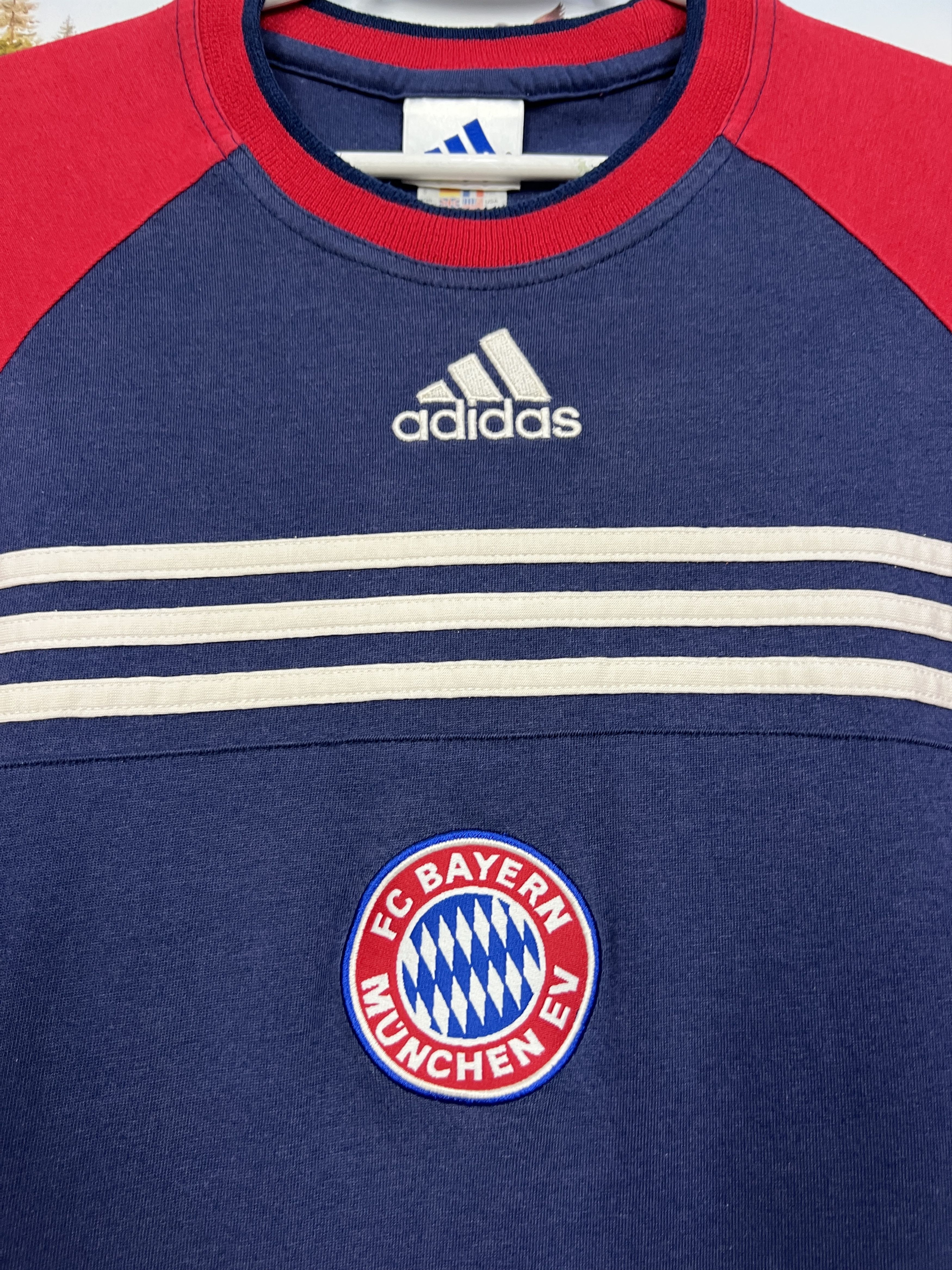 Adidas Vintage 90's Adidas Bayern Munich Football Train Shirt Size US L / EU 52-54 / 3 - 3 Thumbnail