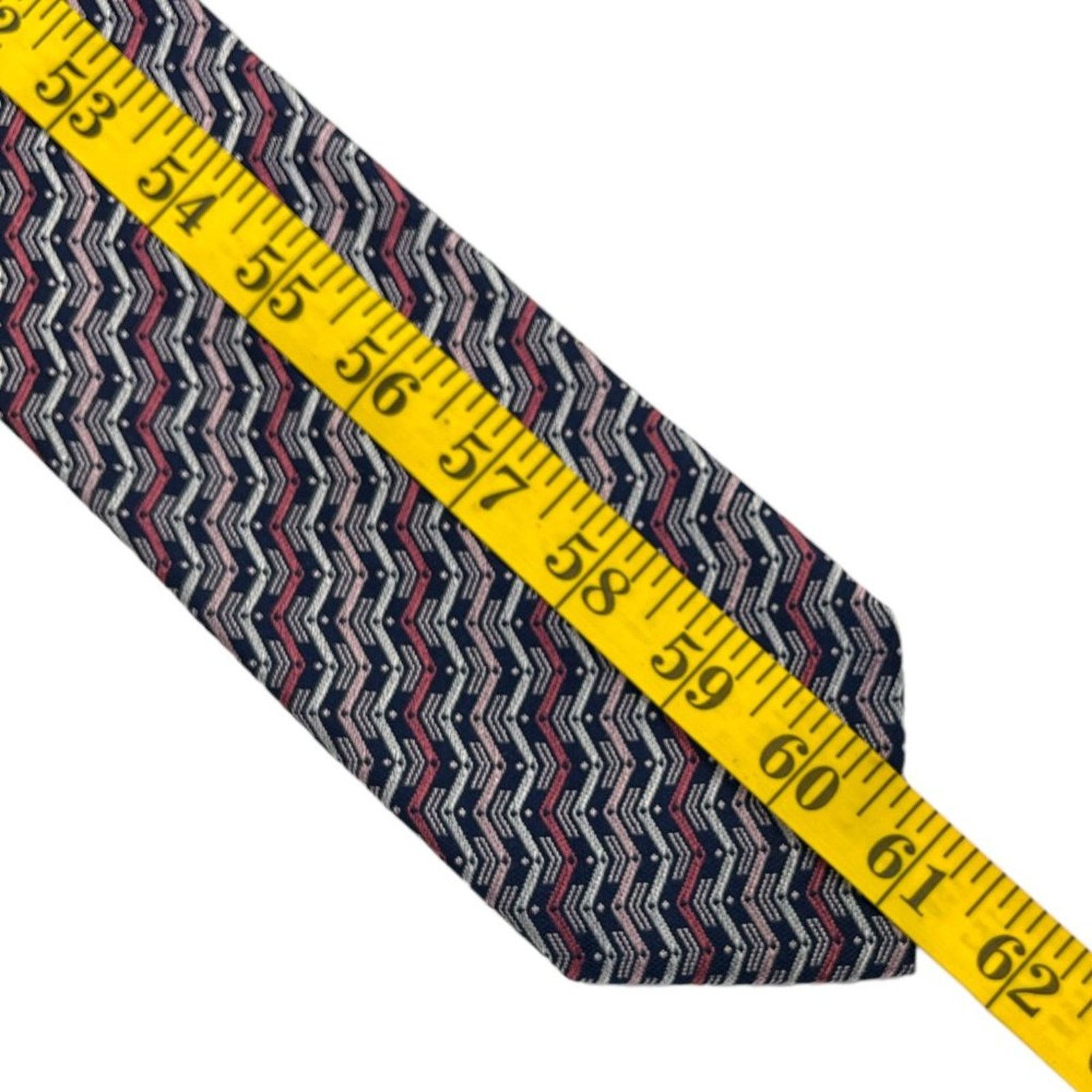 Missoni Missoni Men's 100% Silk Tie Diagonal Chevron Stripe Necktie Size ONE SIZE - 6 Thumbnail