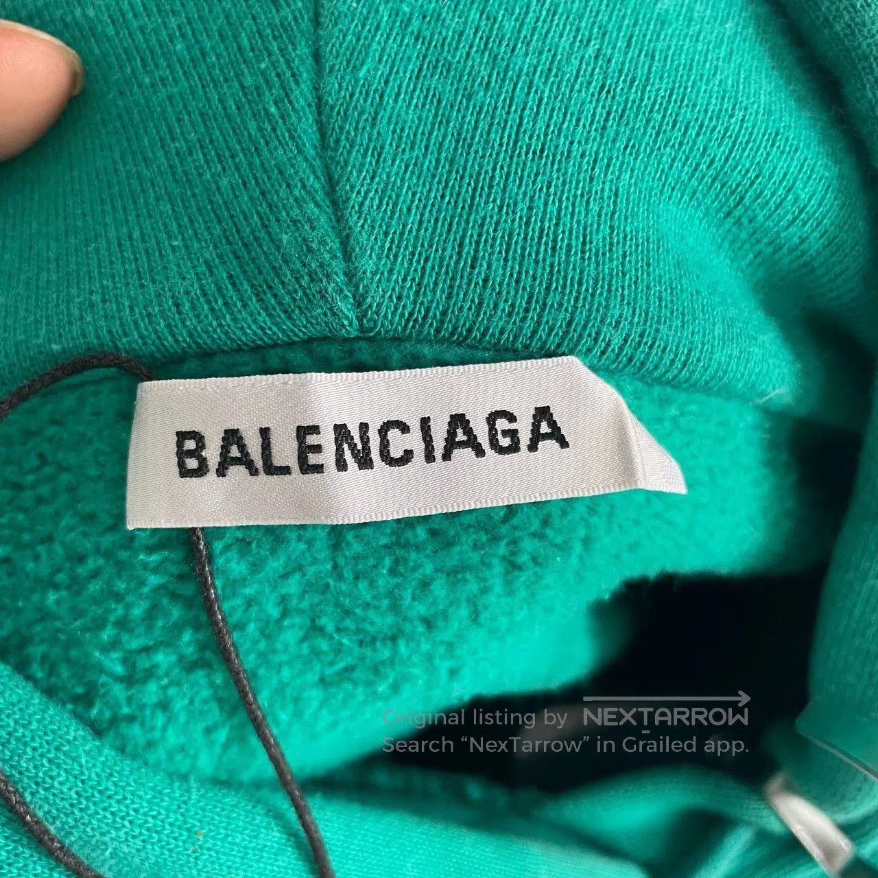 Balenciaga balenciaga turquoise hoodie with logo. Size US M / EU 48-50 / 2 - 3 Thumbnail