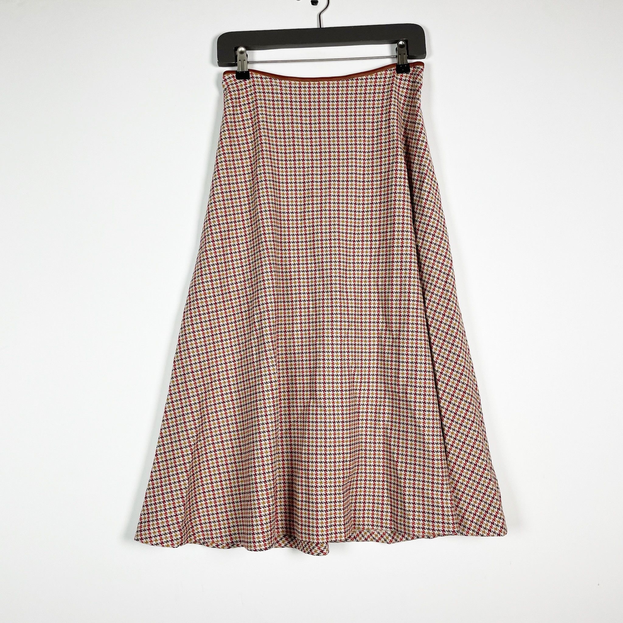 Rosetta Getty Rosetta Getty Stretch Knit Leather Trim Houndstooth Size 27" / US 4 / IT 40 - 1 Thumbnail