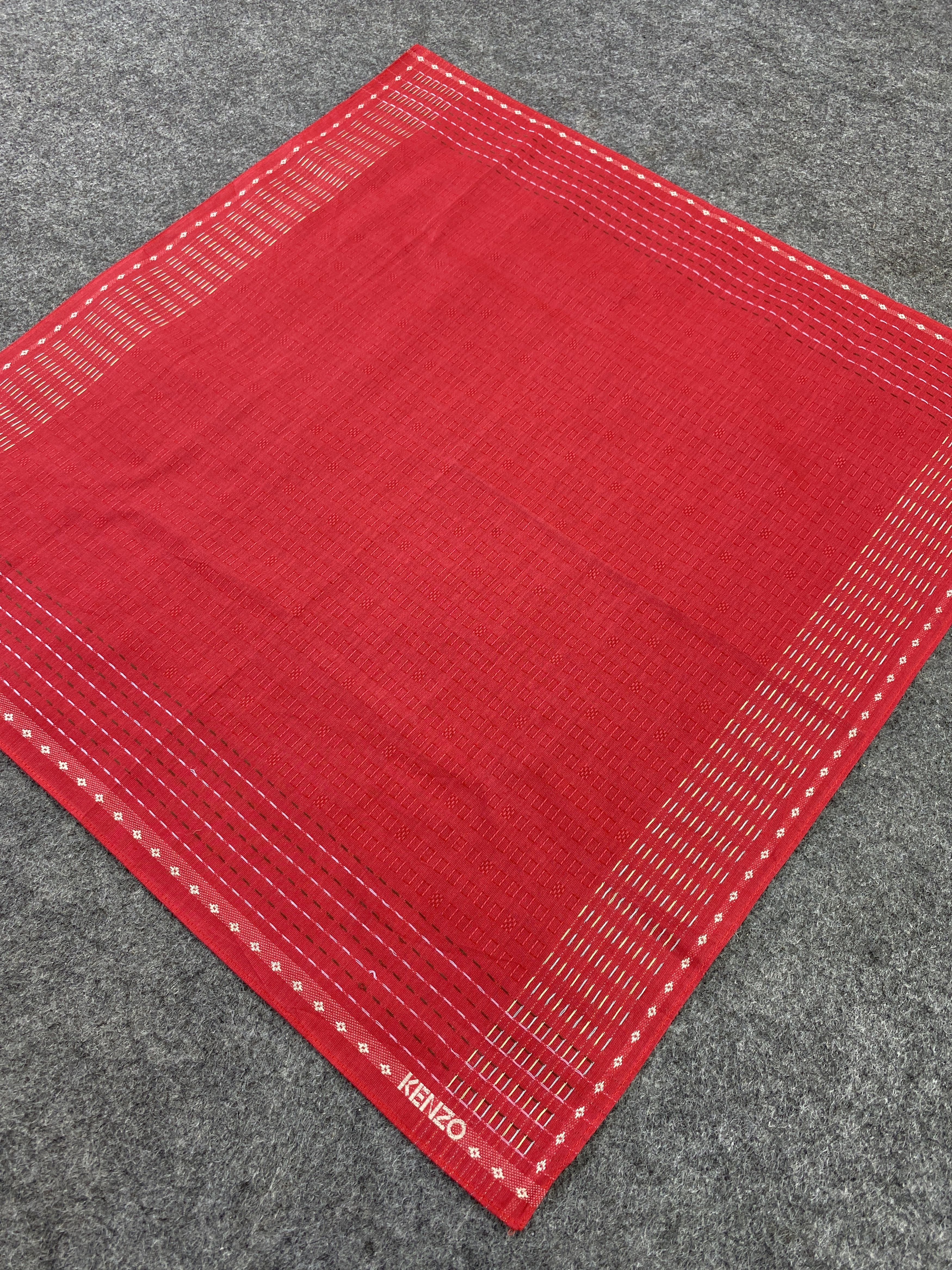 Kenzo × Vintage Kenzo Handkerchief Neckerchief Bandana-B166 Size ONE SIZE - 4 Thumbnail