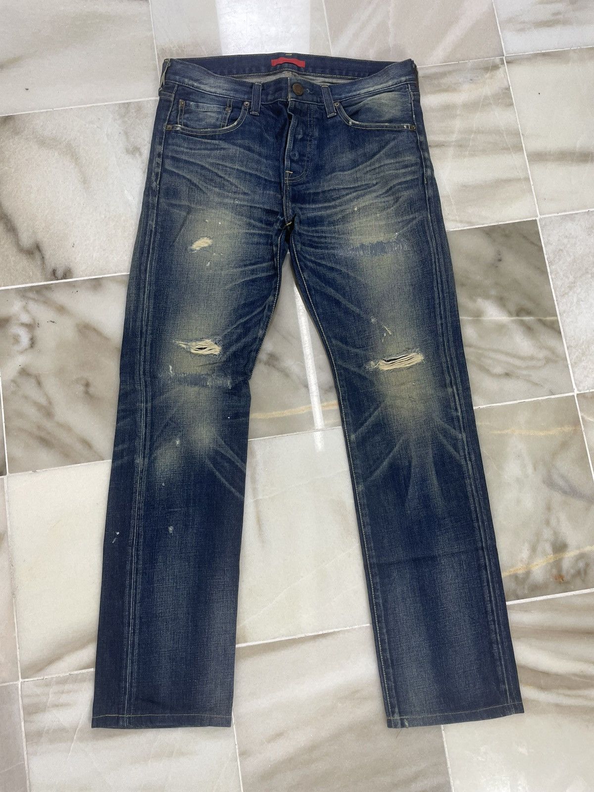 Vintage Vintage Redcard Japanese Distressed Jeans Size US 34 / EU 50 - 1 Thumbnail