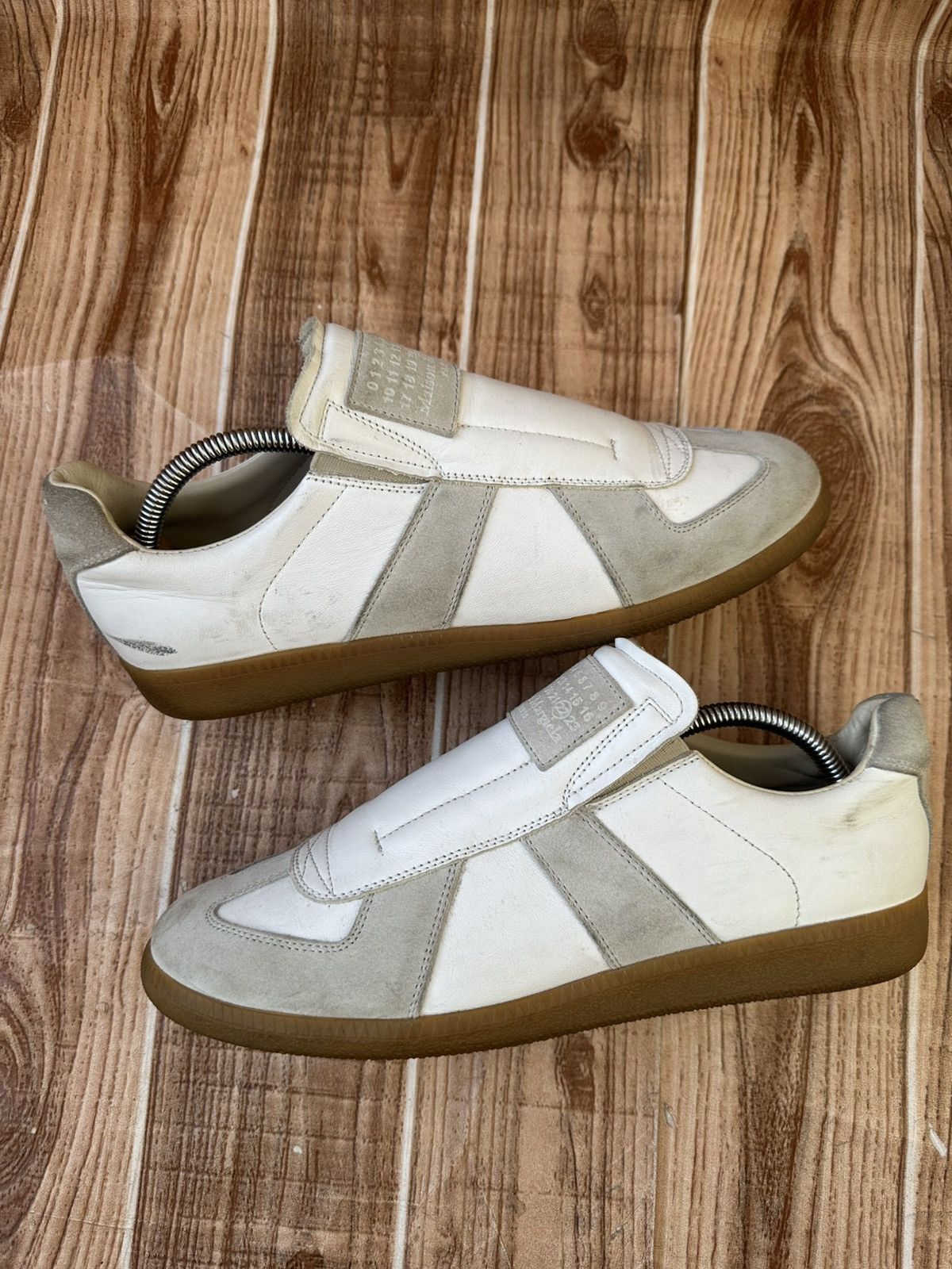 Maison Margiela Maison Margiela's Laceless GAT White/Gray Sneakers Size US 8 / EU 41 - 11 Thumbnail