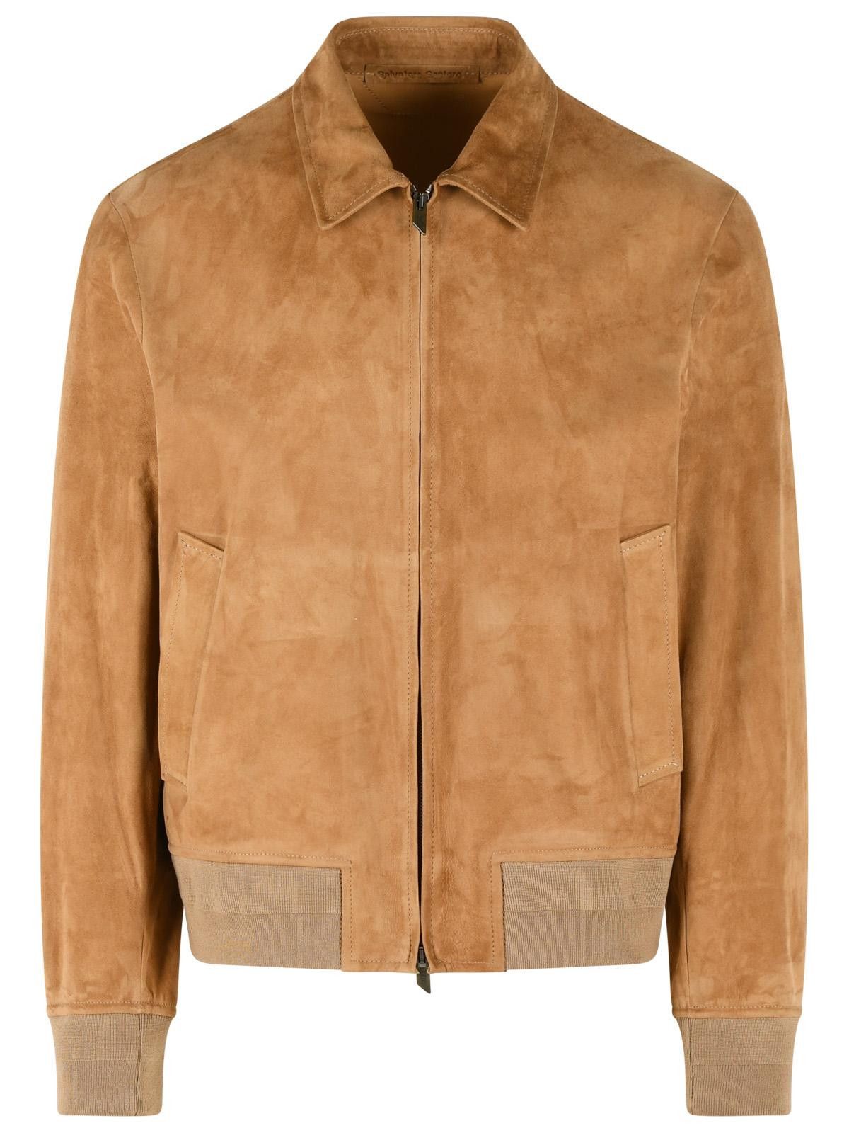 SALVATORE SANTORO 'Timberland' Brown Suede Jacket