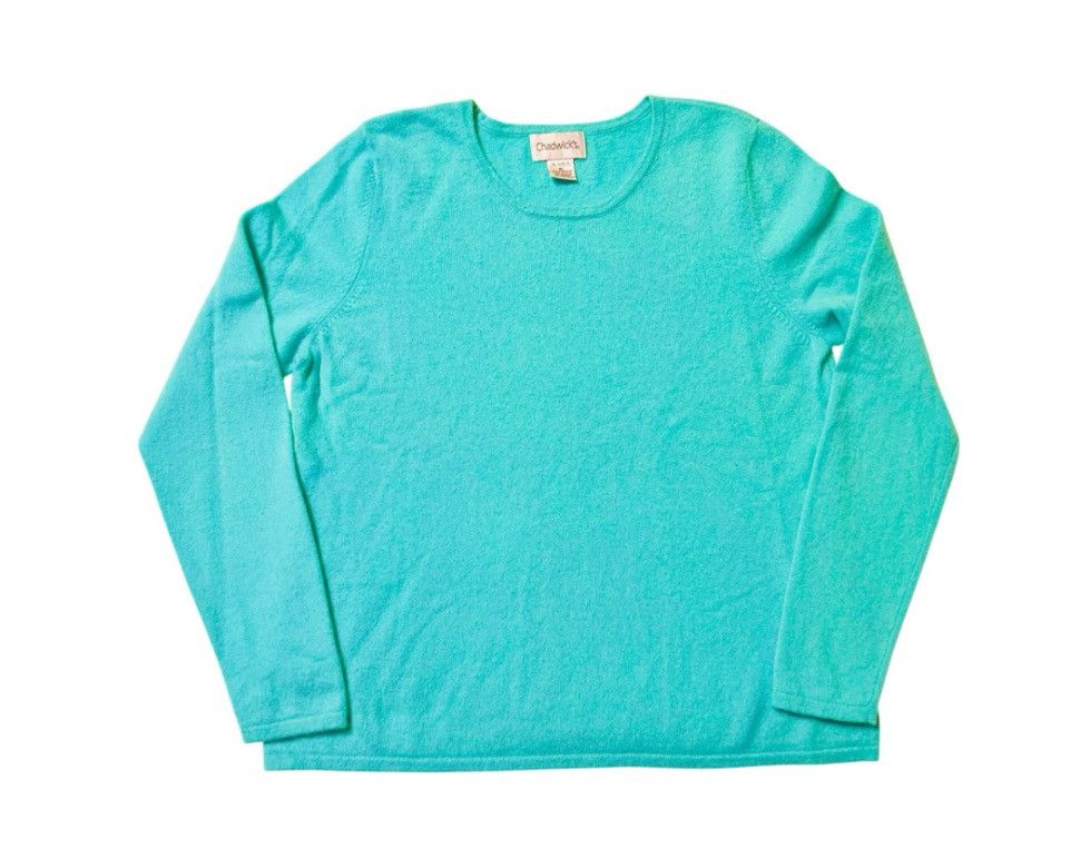 Other Vintage Chadwick’s 100% Cashmere Sweater – Teal – Women’s XL Size XL / US 12-14 / IT 48-50 - 1 Thumbnail