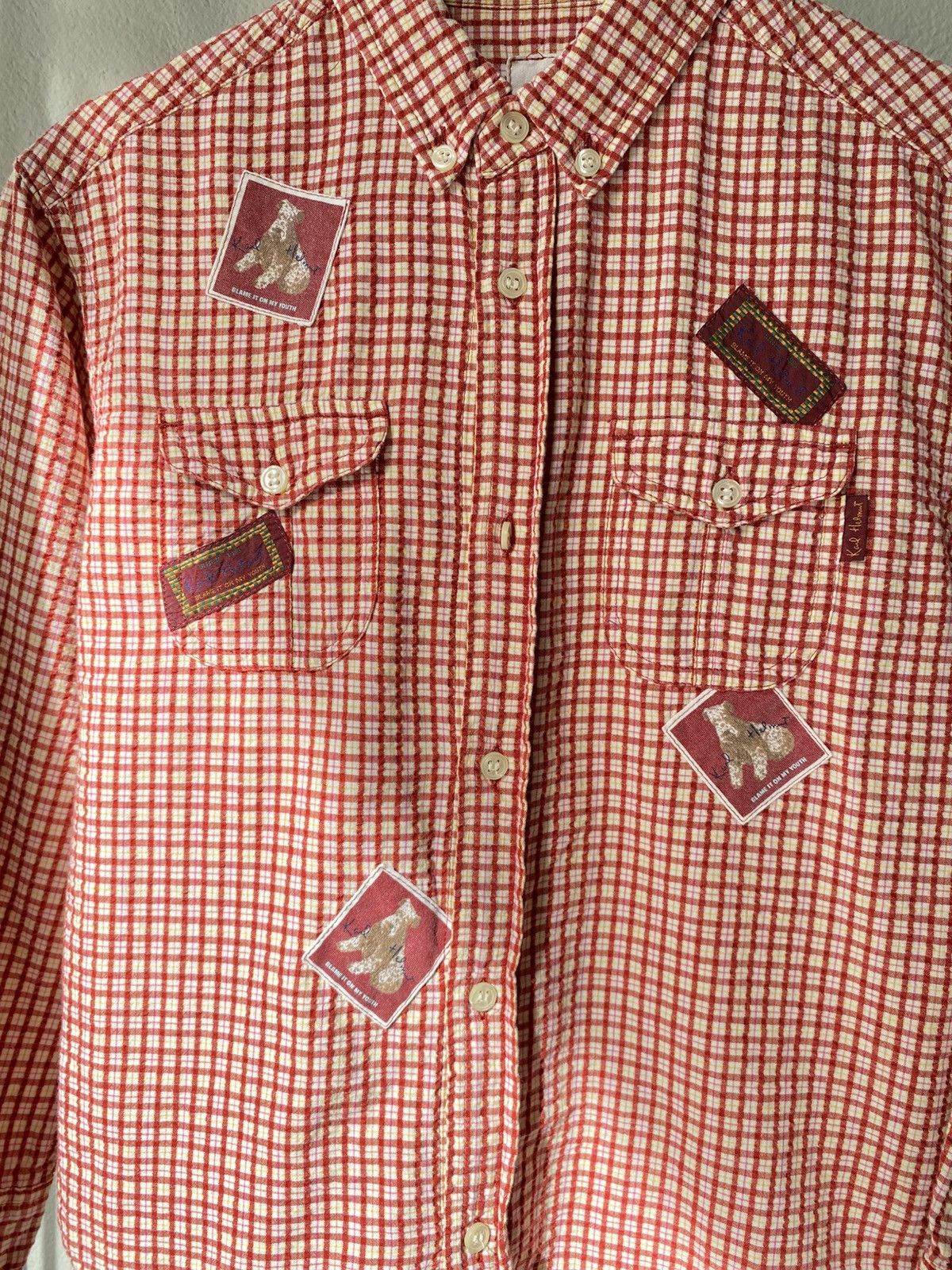 Karl Helmut Karl Helmut Red Checkered Shirt with Decorative Patches Size US S / EU 44-46 / 1 - 11 Thumbnail