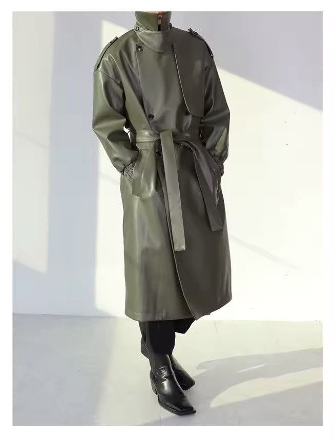 Other Casual Streetwear Midi Pu Leather Trench Coat Size US M / EU 48-50 / 2 - 3 Thumbnail