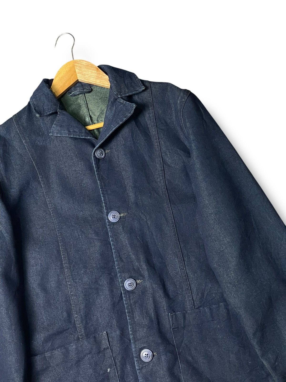 Japanese Brand × Vintage PHOTOS Brand Dark Blue Button Jacket (102) Size US L / EU 52-54 / 3 - 2 Thumbnail