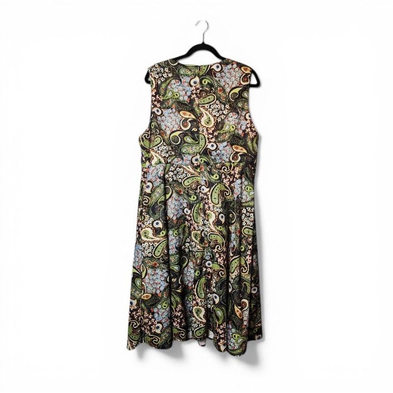 Other Enmain Plus Size 2XL Paisley Fit & Flare Dress with Pockets Size XXL / US 16-18 / IT 52-54 - 2 Thumbnail