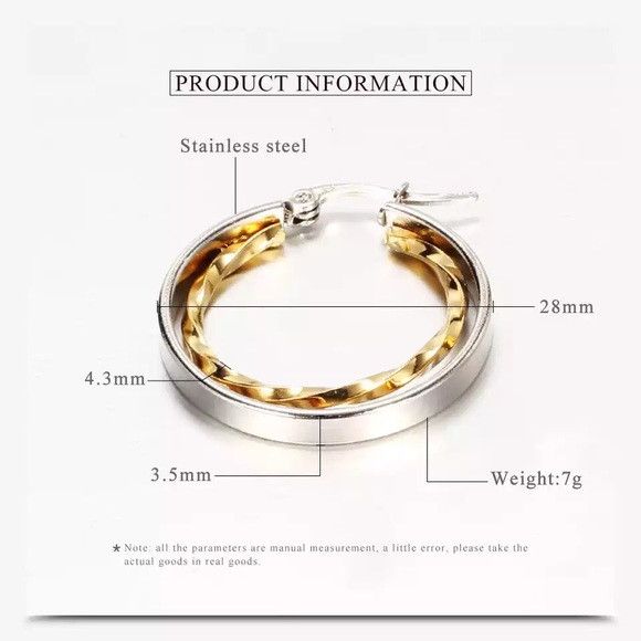The Unbranded Brand Gold & silver fashion earring for women Size ONE SIZE - 5 Thumbnail