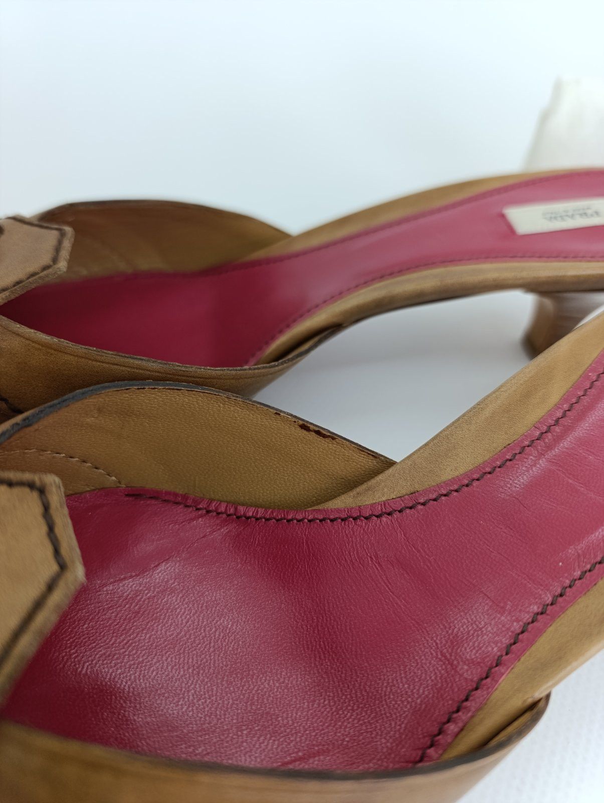 Prada 00s PRADA WHIMSICAL BRAIDED LEATHER POINTY MULES HEELS Size US 11 / IT 41 - 10 Thumbnail