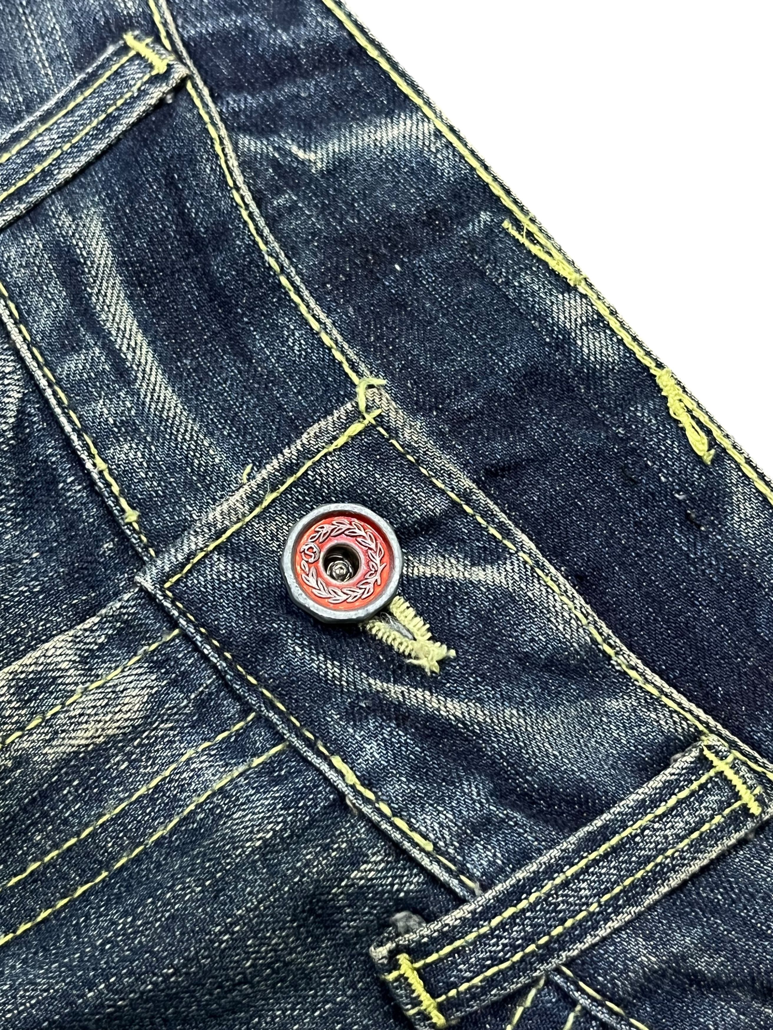Japanese Brand 🔥REDPEPPER Embroidery Wings Flare Distressed Clawmark Denim Size US 31 - 12 Thumbnail