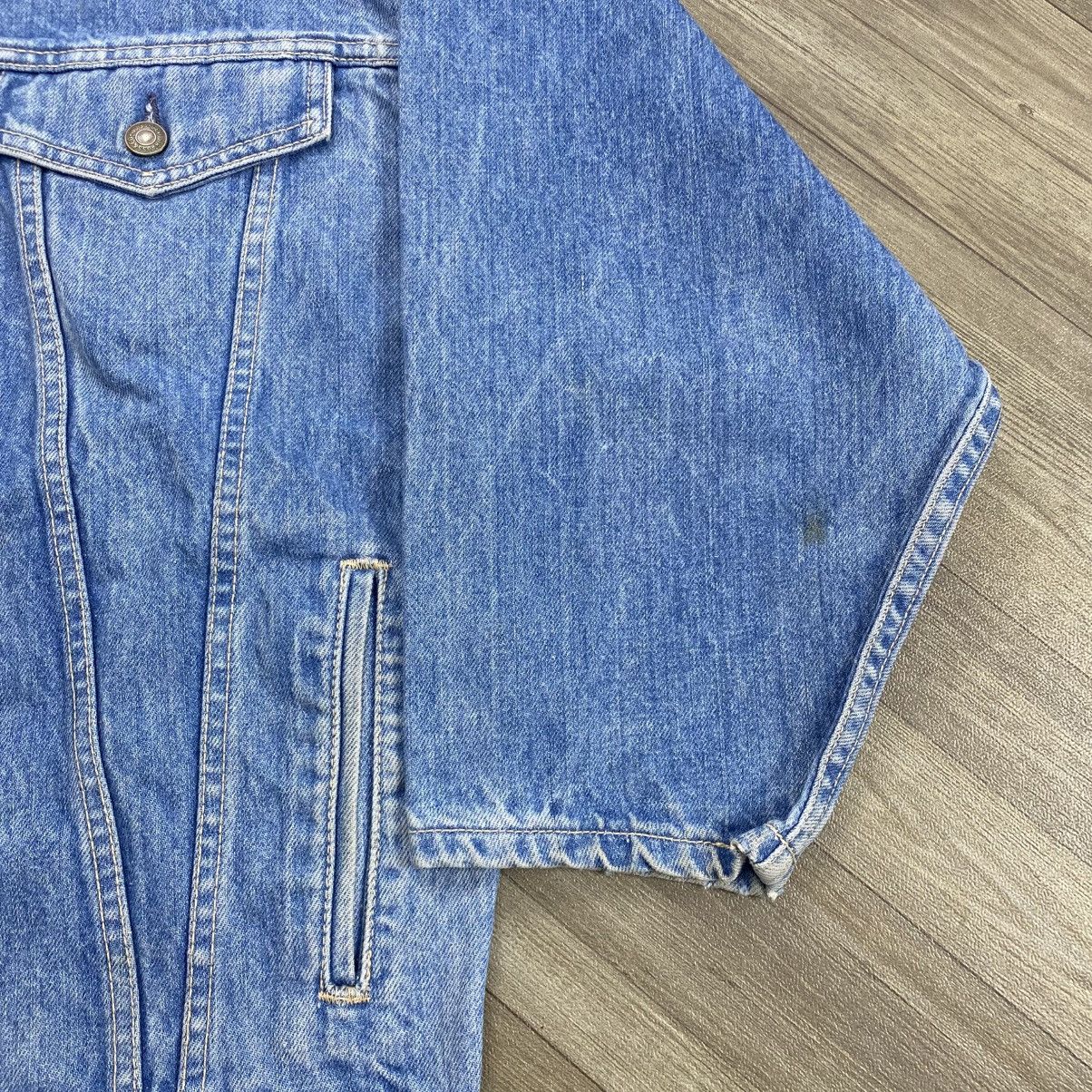 Levi's Vintage Clothing 1980s Vintage Levis Iron Maiden Sherpa USA Long Denim Jacket Size US M / EU 48-50 / 2 - 4 Thumbnail
