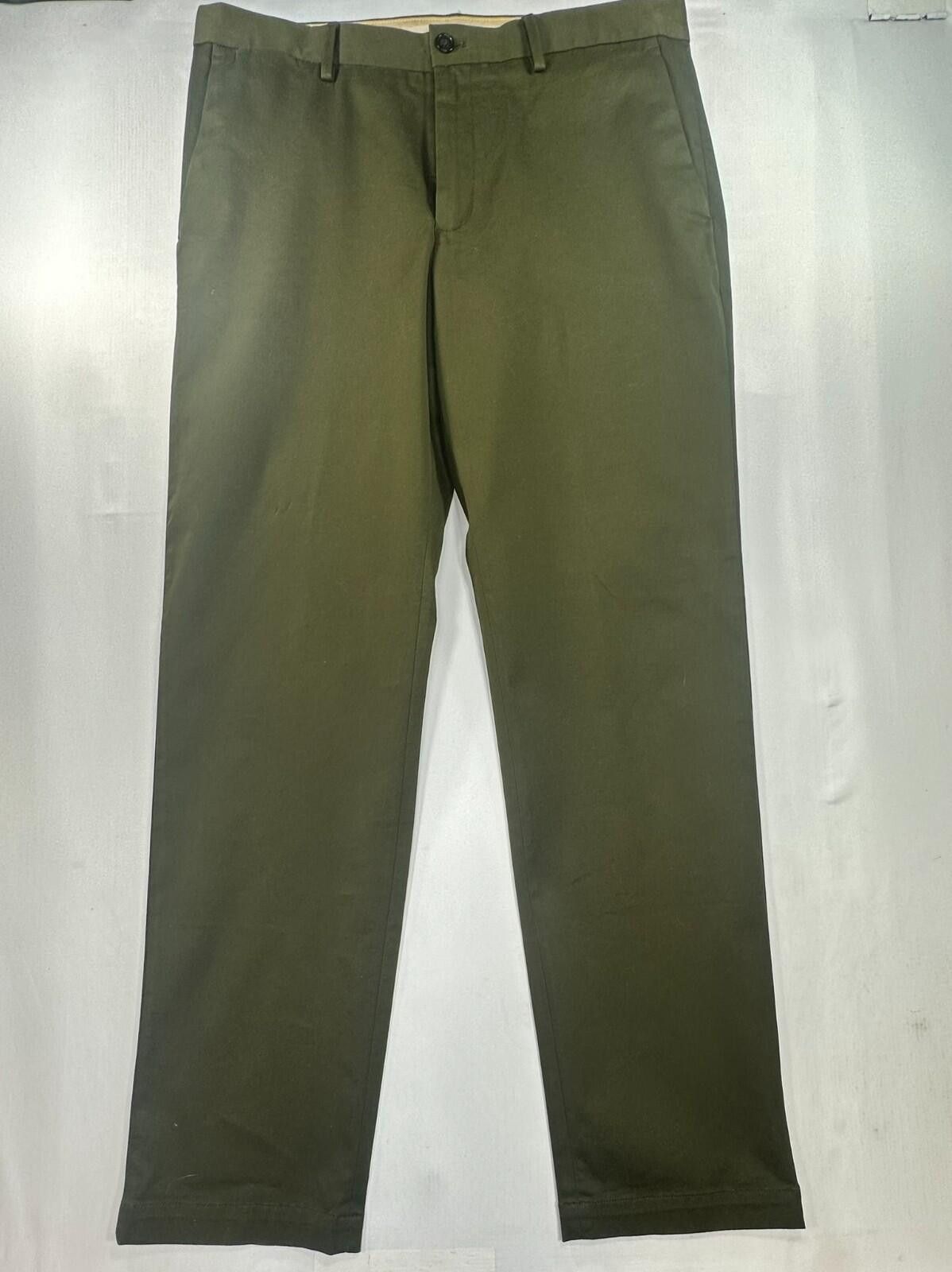Banana Republic Banana Republic Straight Flat Cotton Chinos Green Mens 34/34 Size US 34 / EU 50 - 1 Thumbnail