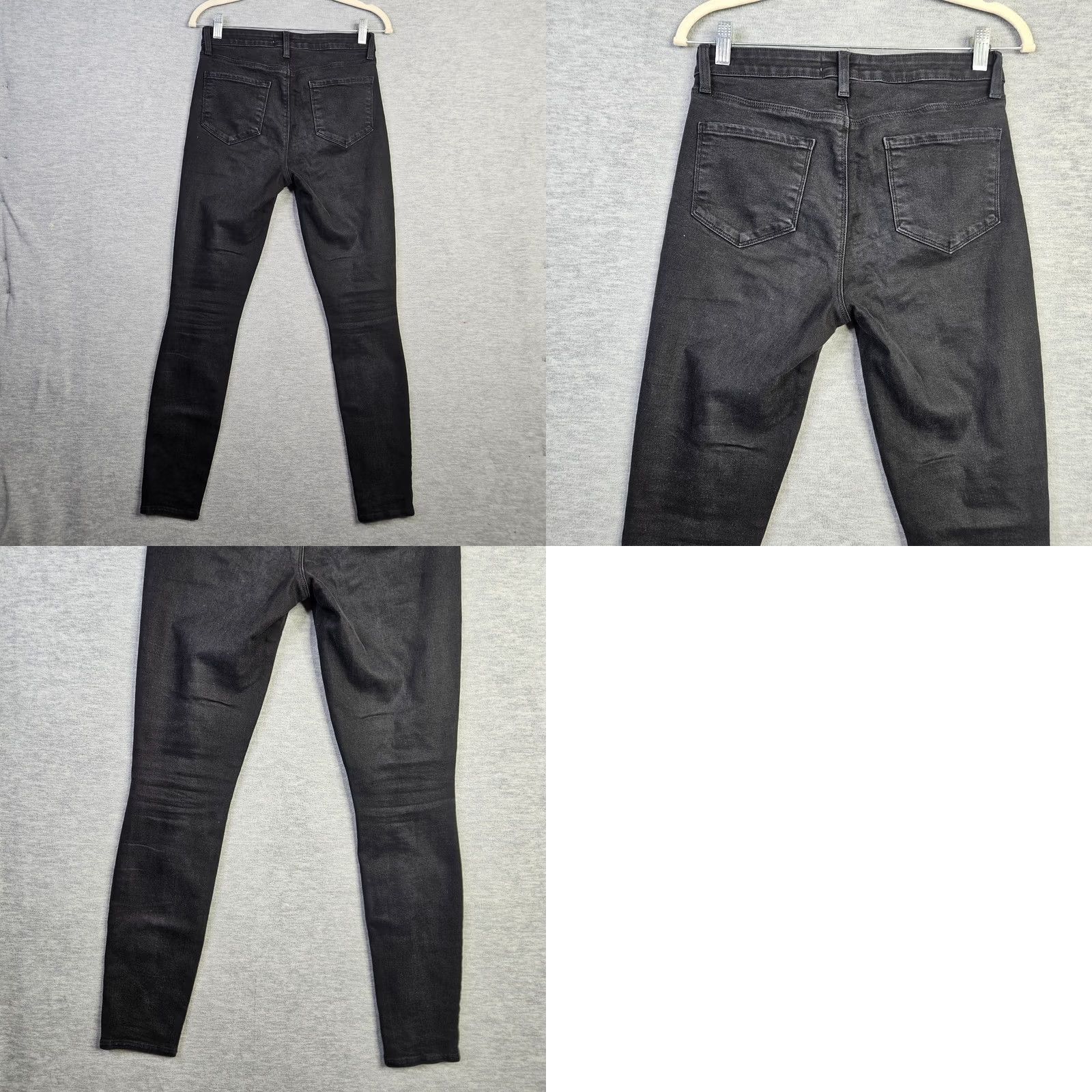L'AGENCE L'AGENCE Jeans Dark Wash Skinny Five Pockets Casual Size 27 Womens Black 5-Pocket Denim Slim Fit Belted Regular Rise Mid Vintage No Size 27" / US 4 / IT 40 - 8 Thumbnail
