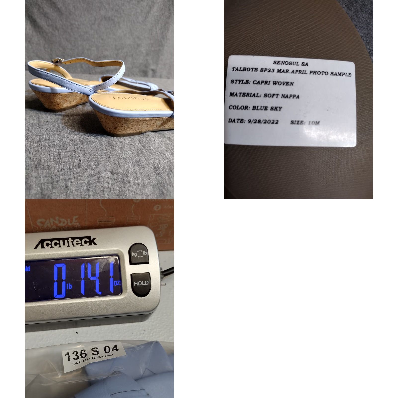 Talbots TALBOTS Capri Woven Nappa Sandals Blu Sky 10M Capri Woven Sandal Women Sky Blue Buckle Adjustable Leather Cuban Heel Shoes Size US 8 / IT 38 - 8 Thumbnail