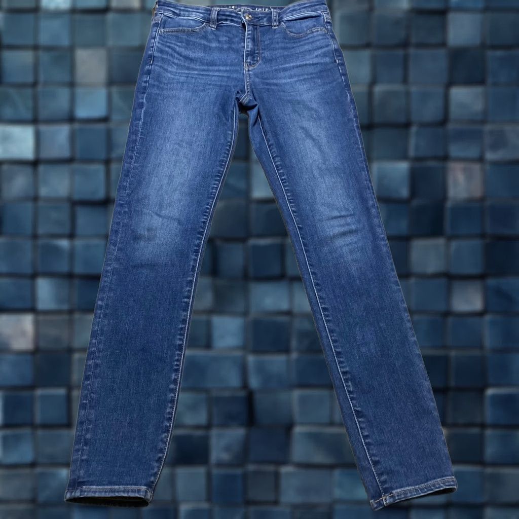American Eagle Outfitters American Eagle Outfitters Jeans Womens 10 Tall Blue Denim Medium Wash High Rise Jegging Size 32" / US 10 / IT 46 - 1 Thumbnail