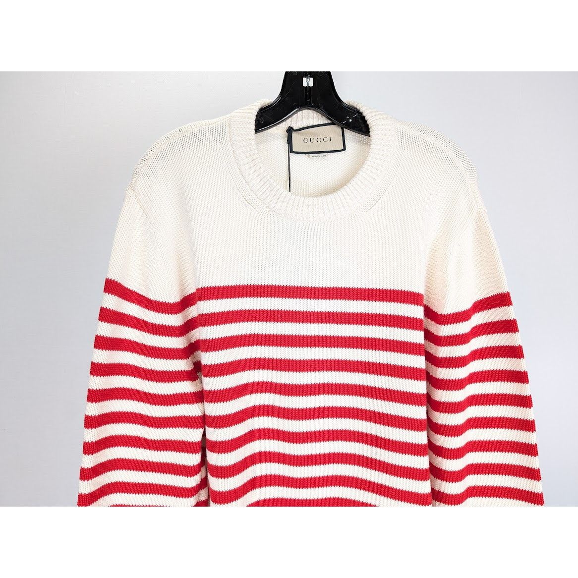 Gucci o1rshd1 Wool Cotton Long Sleeve Crewneck Sweatshirt Ivory Size US XL / EU 56 / 4 - 5 Thumbnail