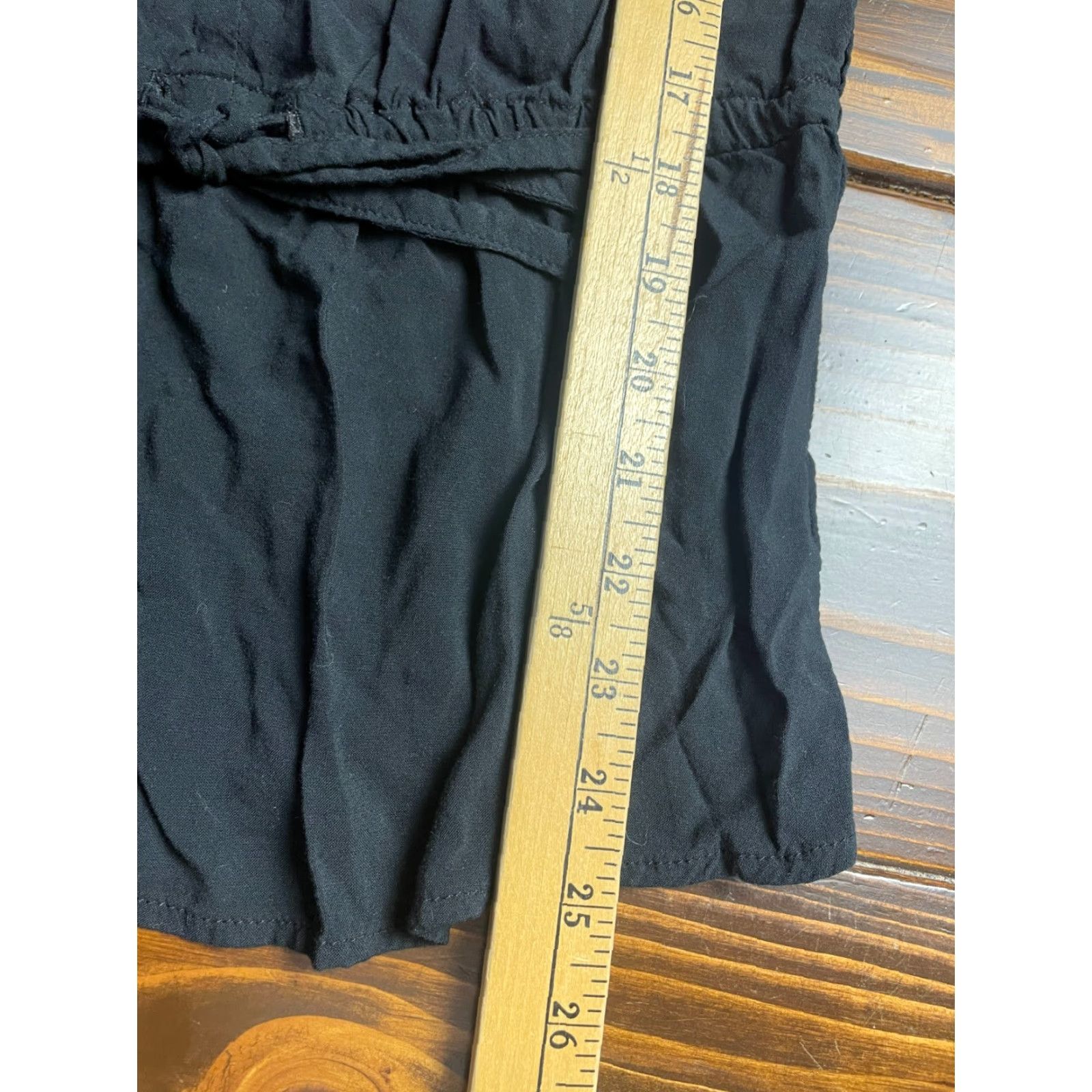 Mossimo Mossimo Dress Women's Size Small Black A-Line Sleeveless Ruffle V-neck Size S / US 4 / IT 40 - 4 Thumbnail