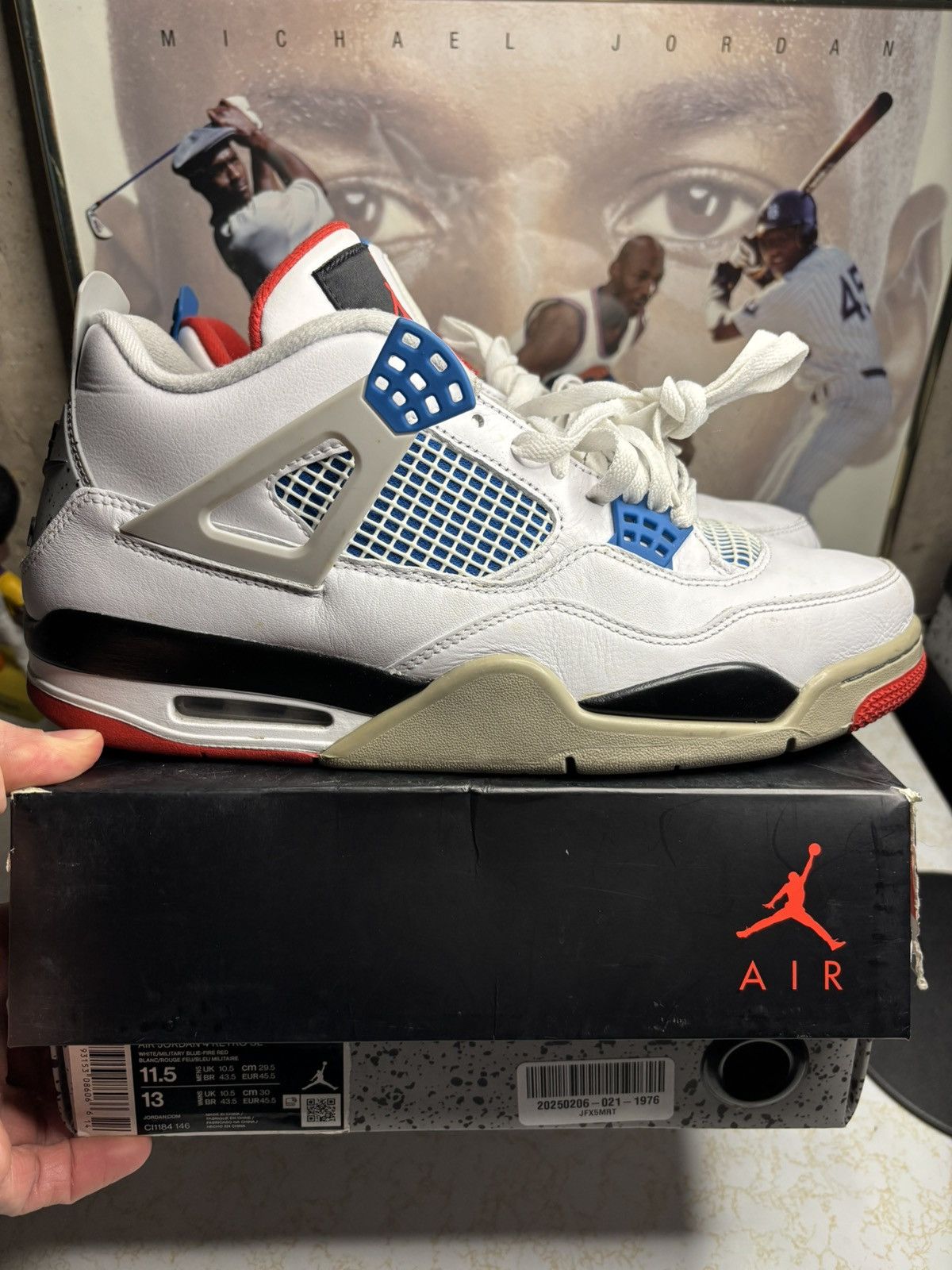 Jordan Brand Jordan Retro 4 ‘what the’ Size US 11.5 / EU 44-45 - 1 Thumbnail