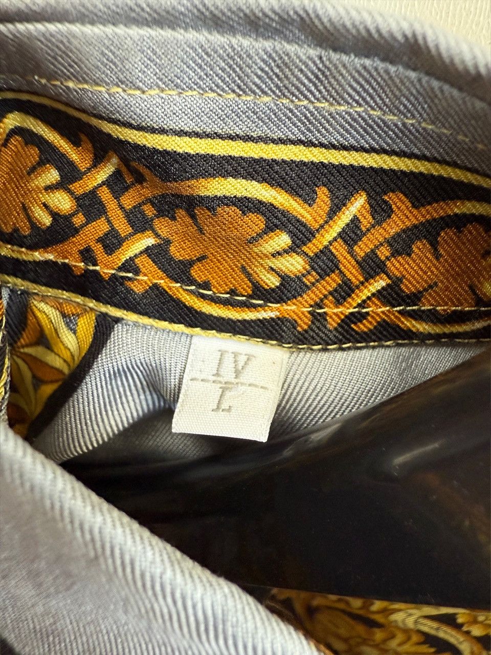 Versace V2 by Gianni Versace – Baroque Men Long Sleeve Silk Shirt Size 42L - 7 Thumbnail